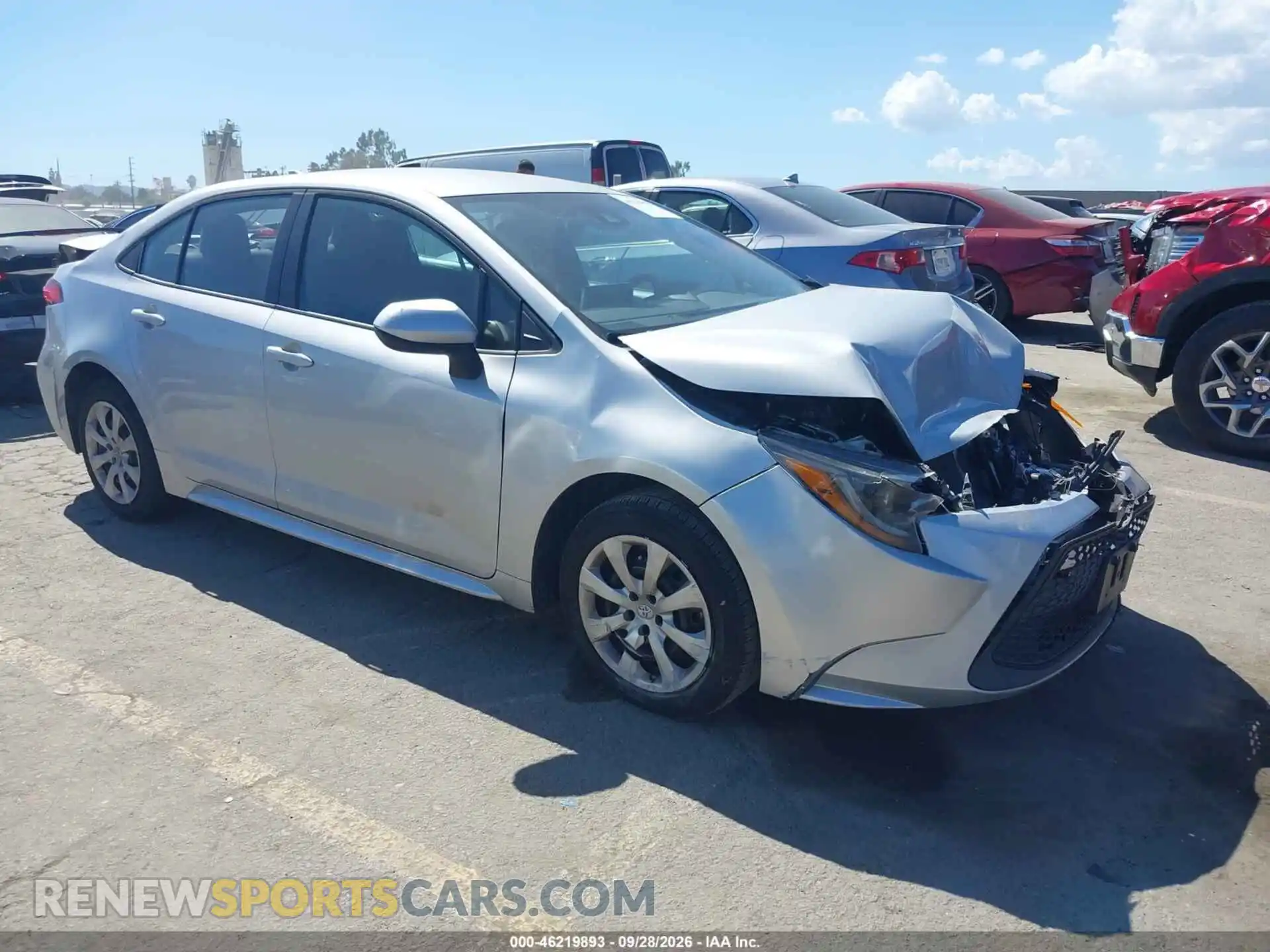 1 fotografías del automóvil dañado 5YFEPMAE7MP193472 TOYOTA COROLLA 2021