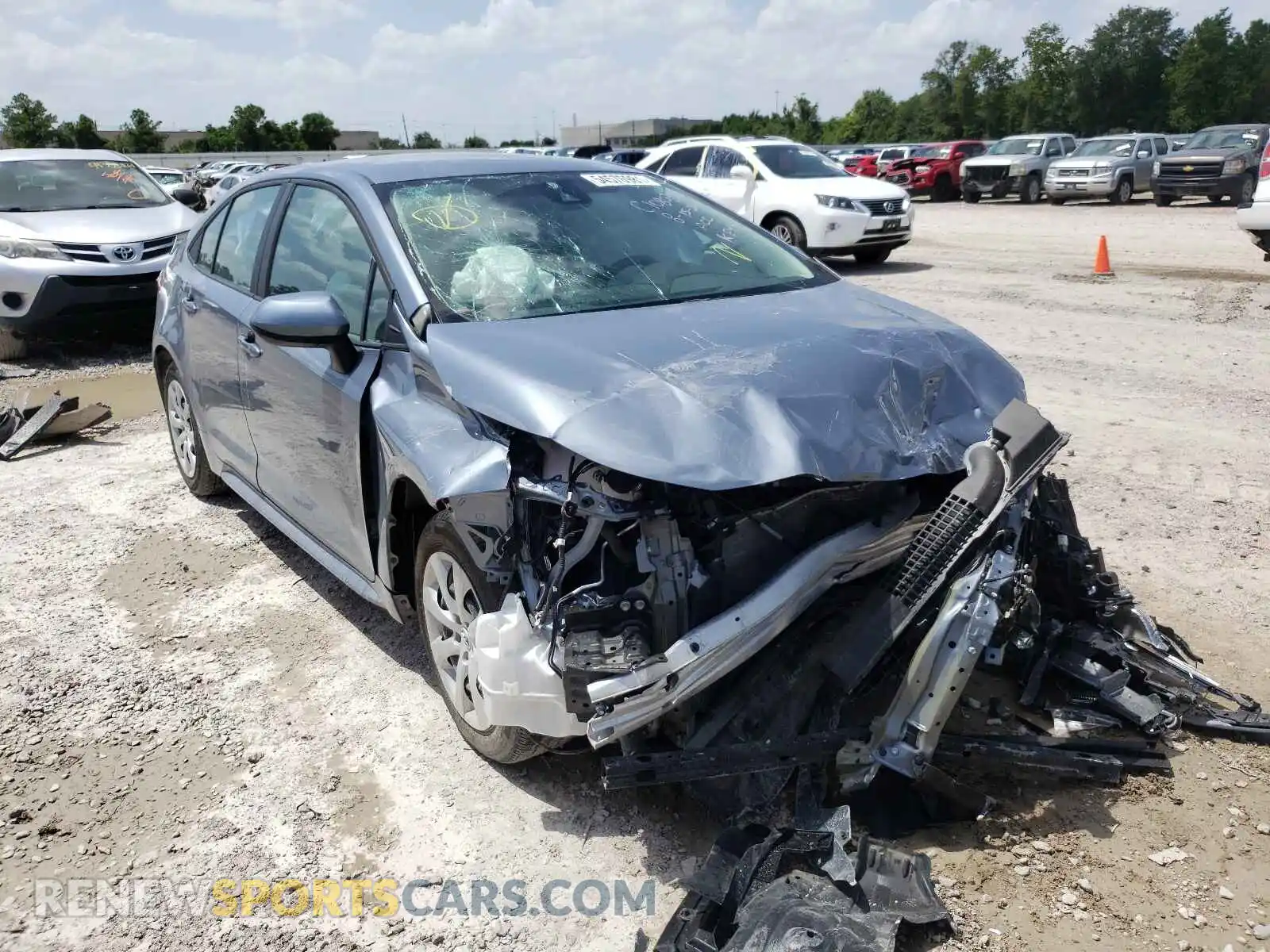 1 Photograph of a damaged car 5YFEPMAE7MP194797 TOYOTA COROLLA 2021