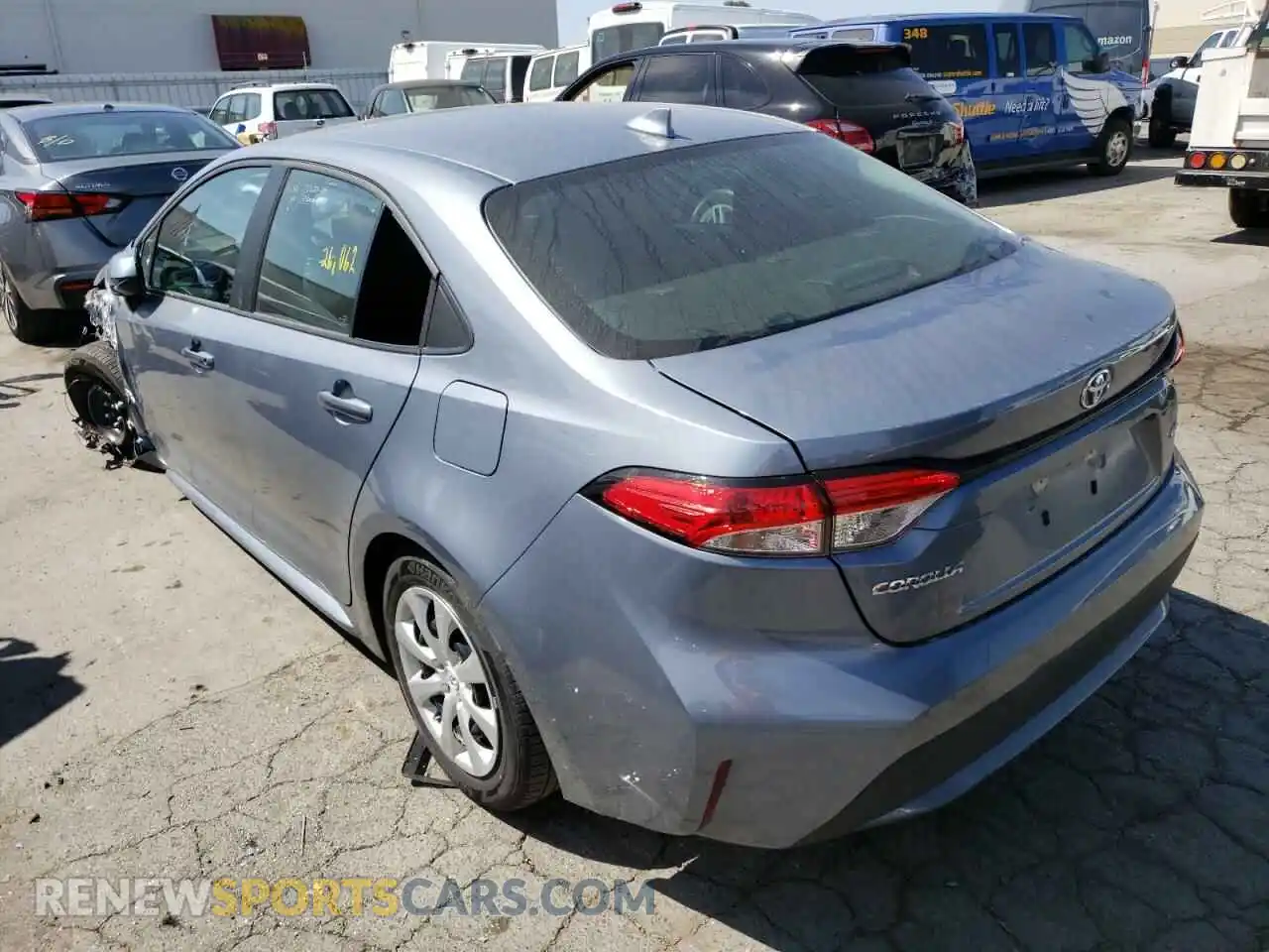 3 Photograph of a damaged car 5YFEPMAE7MP207564 TOYOTA COROLLA 2021