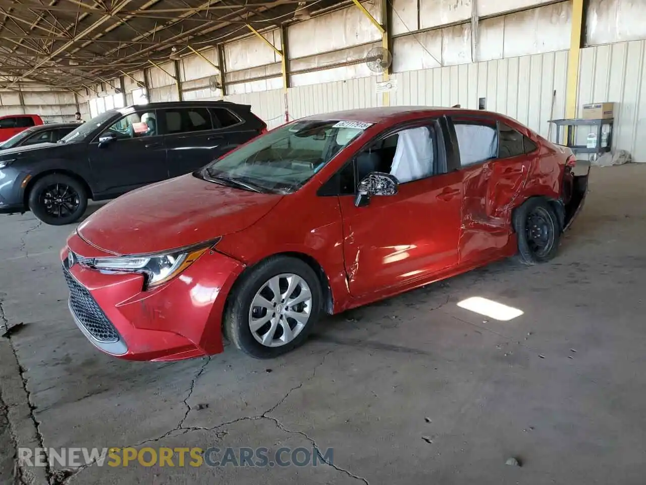 1 fotografías del automóvil dañado 5YFEPMAE7MP215387 TOYOTA COROLLA 2021