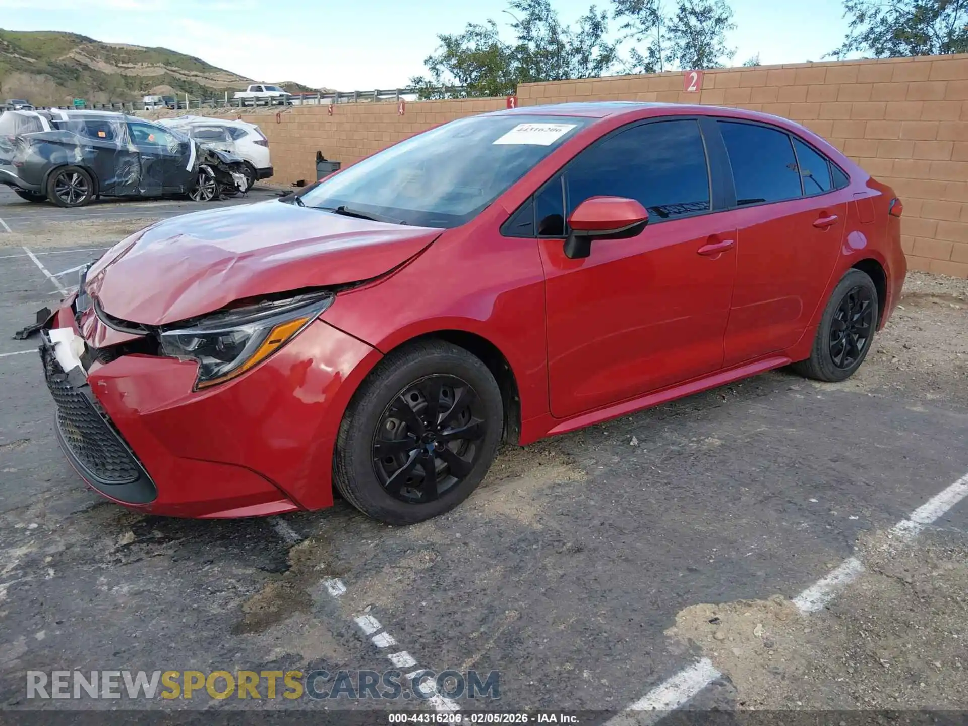 2 Photograph of a damaged car 5YFEPMAE7MP257011 TOYOTA COROLLA 2021