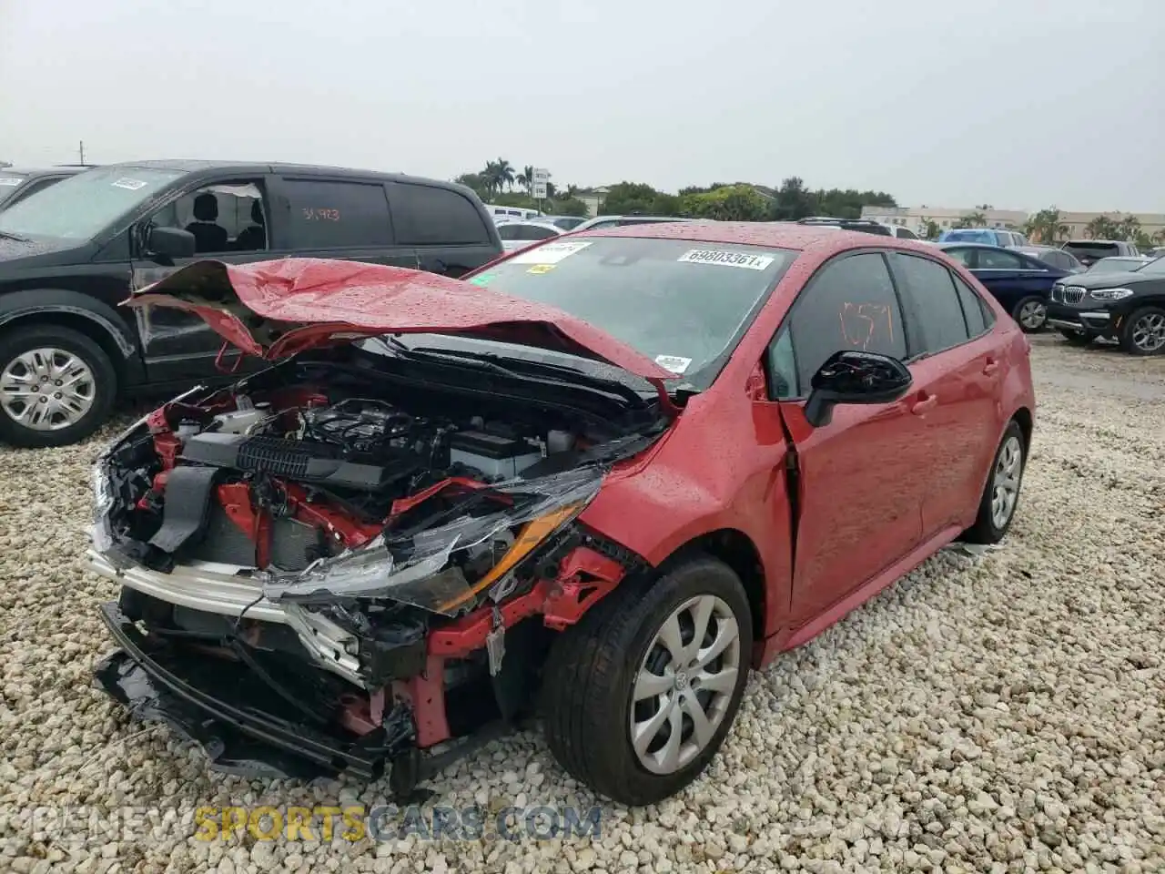 2 Photograph of a damaged car 5YFEPMAE7MP263410 TOYOTA COROLLA 2021