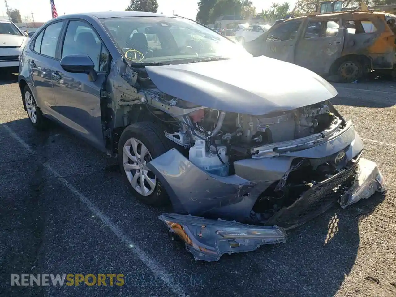 1 Photograph of a damaged car 5YFEPMAE7MP265335 TOYOTA COROLLA 2021
