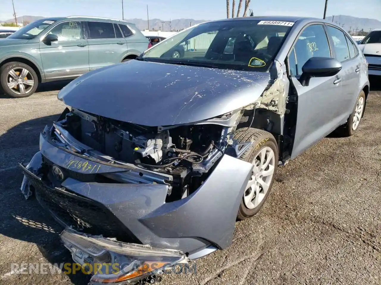 2 Photograph of a damaged car 5YFEPMAE7MP265335 TOYOTA COROLLA 2021