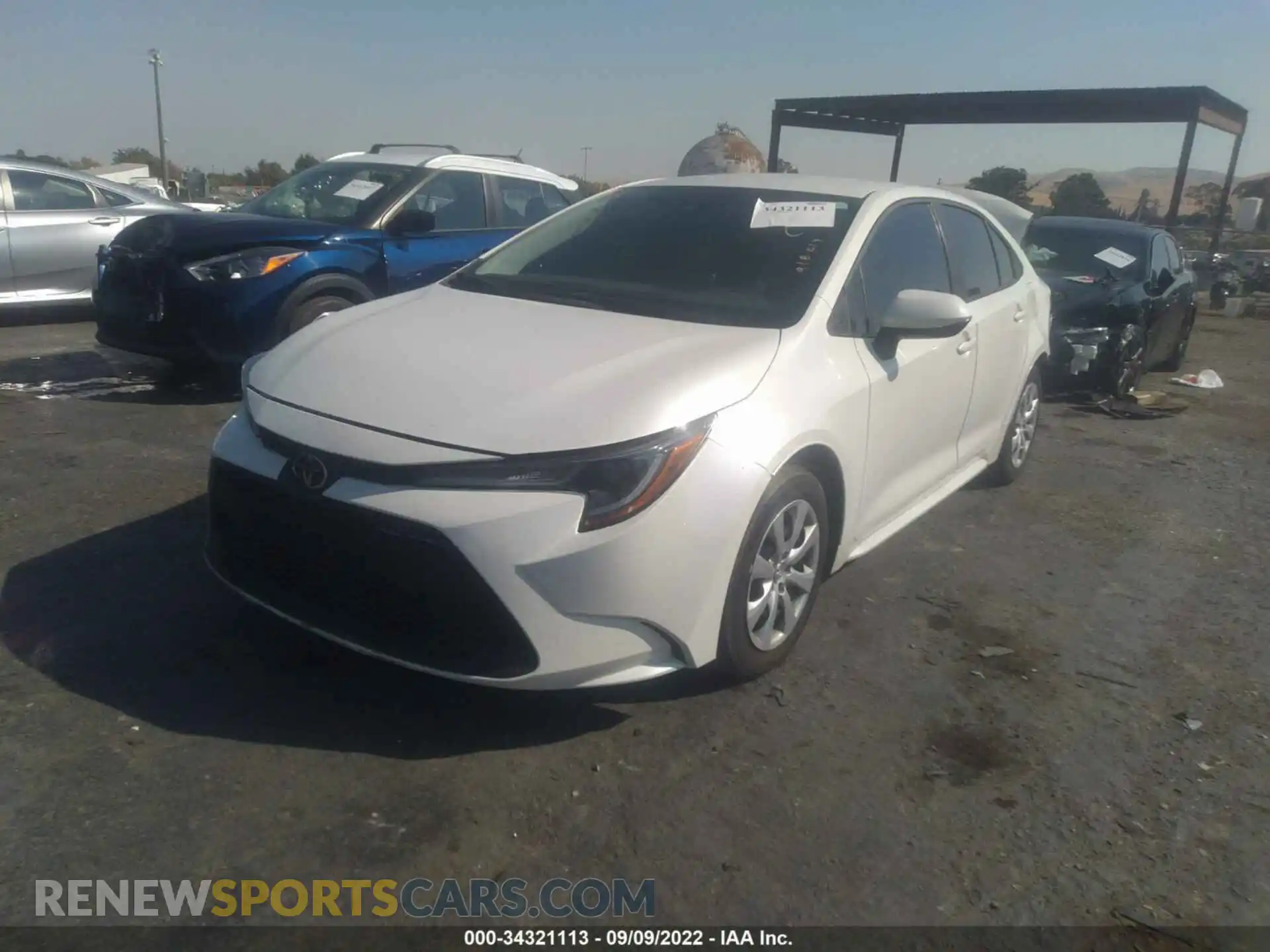 2 Photograph of a damaged car 5YFEPMAE7MP267313 TOYOTA COROLLA 2021