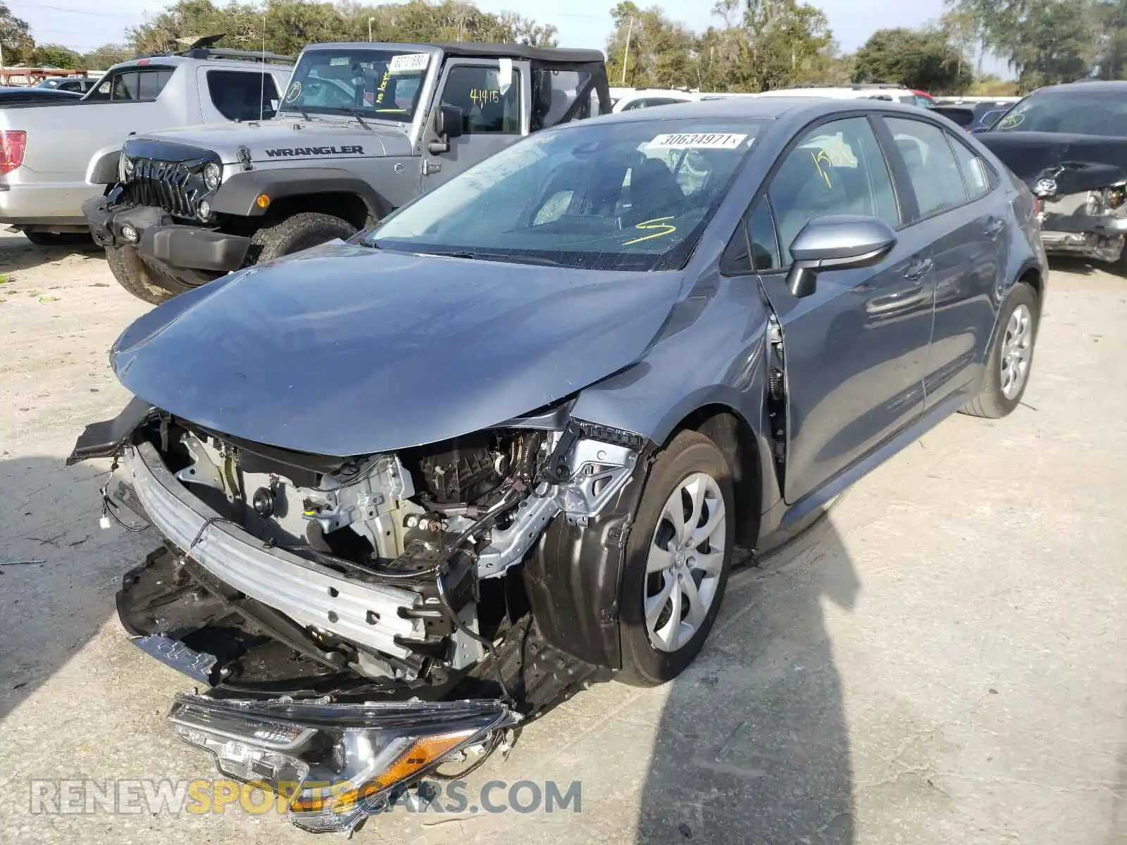 2 Photograph of a damaged car 5YFEPMAE8MP154941 TOYOTA COROLLA 2021