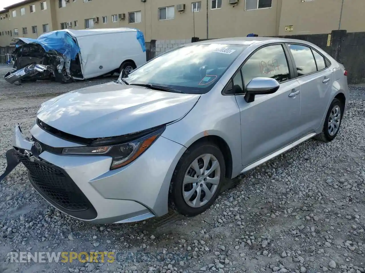 2 Photograph of a damaged car 5YFEPMAE8MP194906 TOYOTA COROLLA 2021