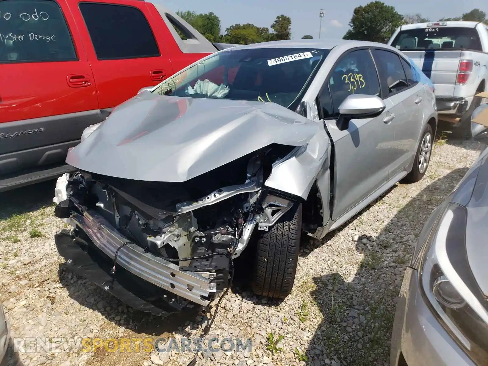 2 Photograph of a damaged car 5YFEPMAE8MP197465 TOYOTA COROLLA 2021