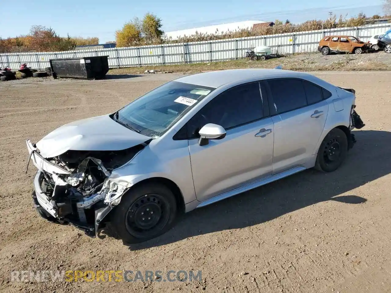 1 fotografías del automóvil dañado 5YFEPMAE8MP201286 TOYOTA COROLLA 2021