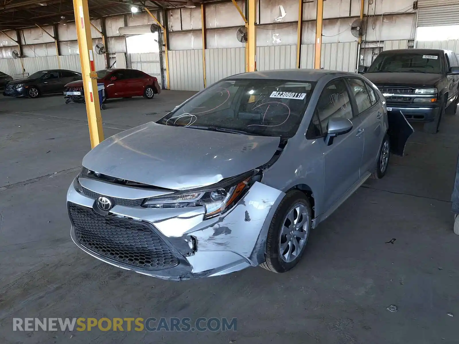 2 Photograph of a damaged car 5YFEPMAE8MP204513 TOYOTA COROLLA 2021
