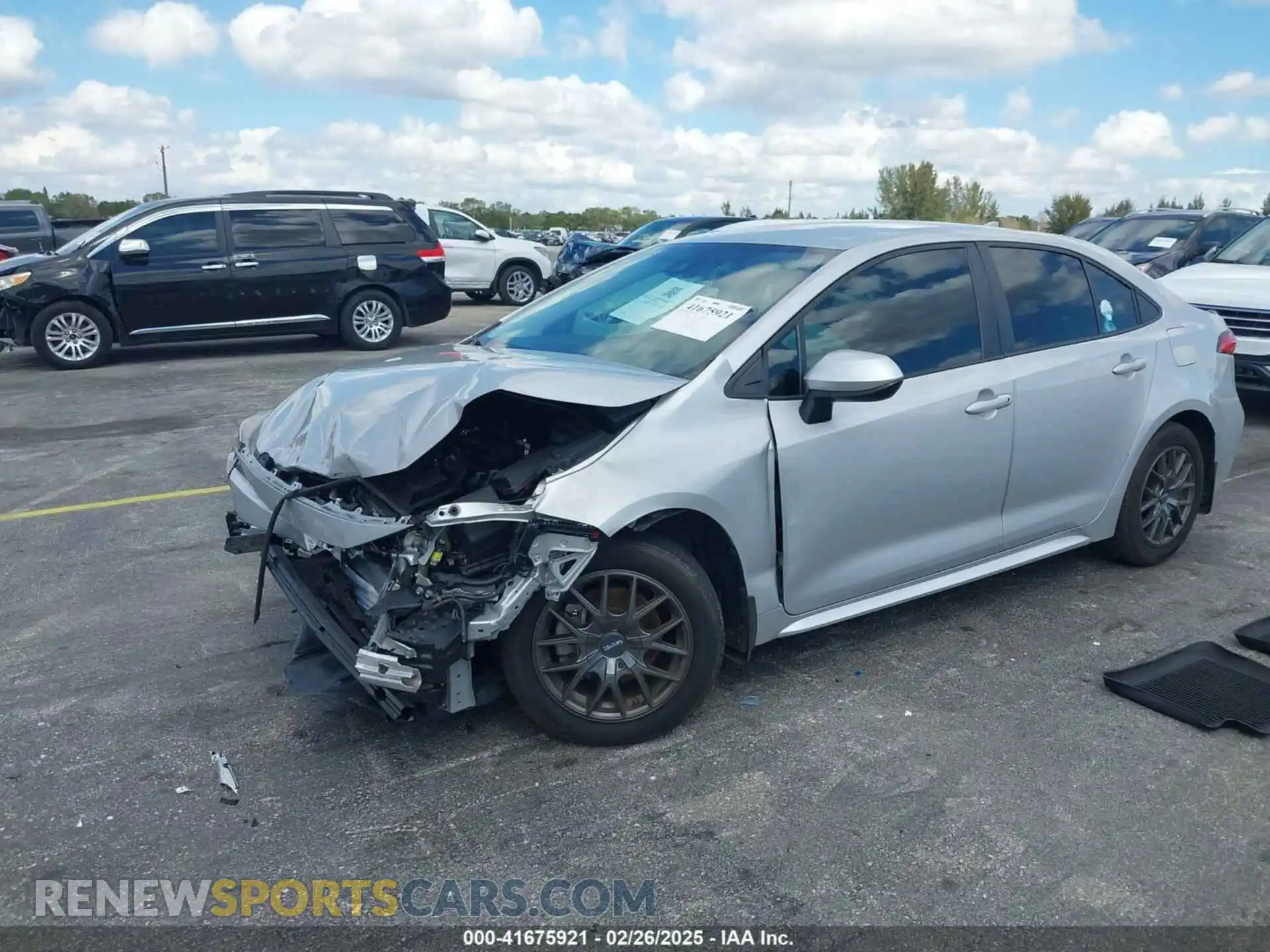 2 Photograph of a damaged car 5YFEPMAE8MP206696 TOYOTA COROLLA 2021