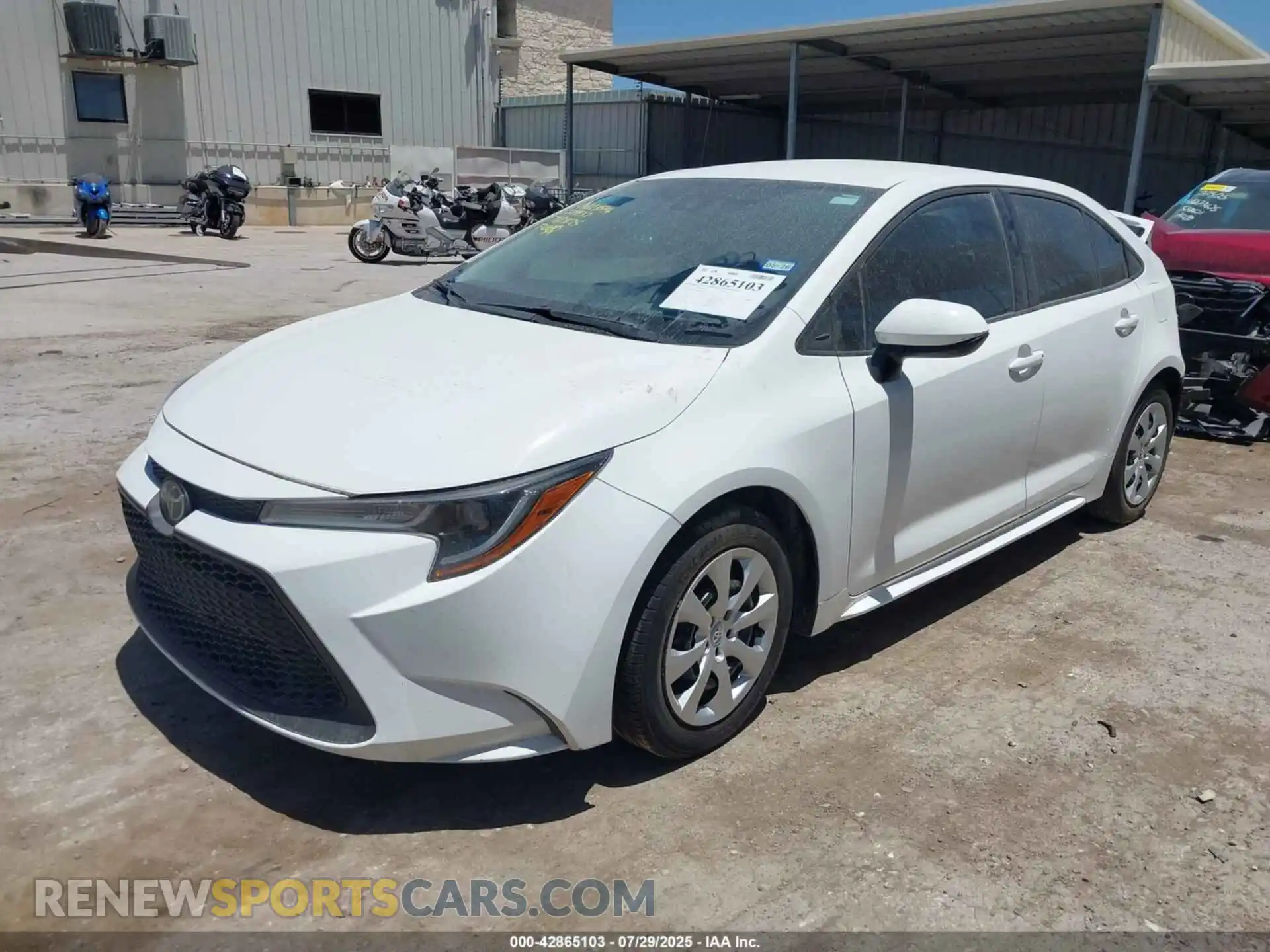 2 Photograph of a damaged car 5YFEPMAE8MP209937 TOYOTA COROLLA 2021