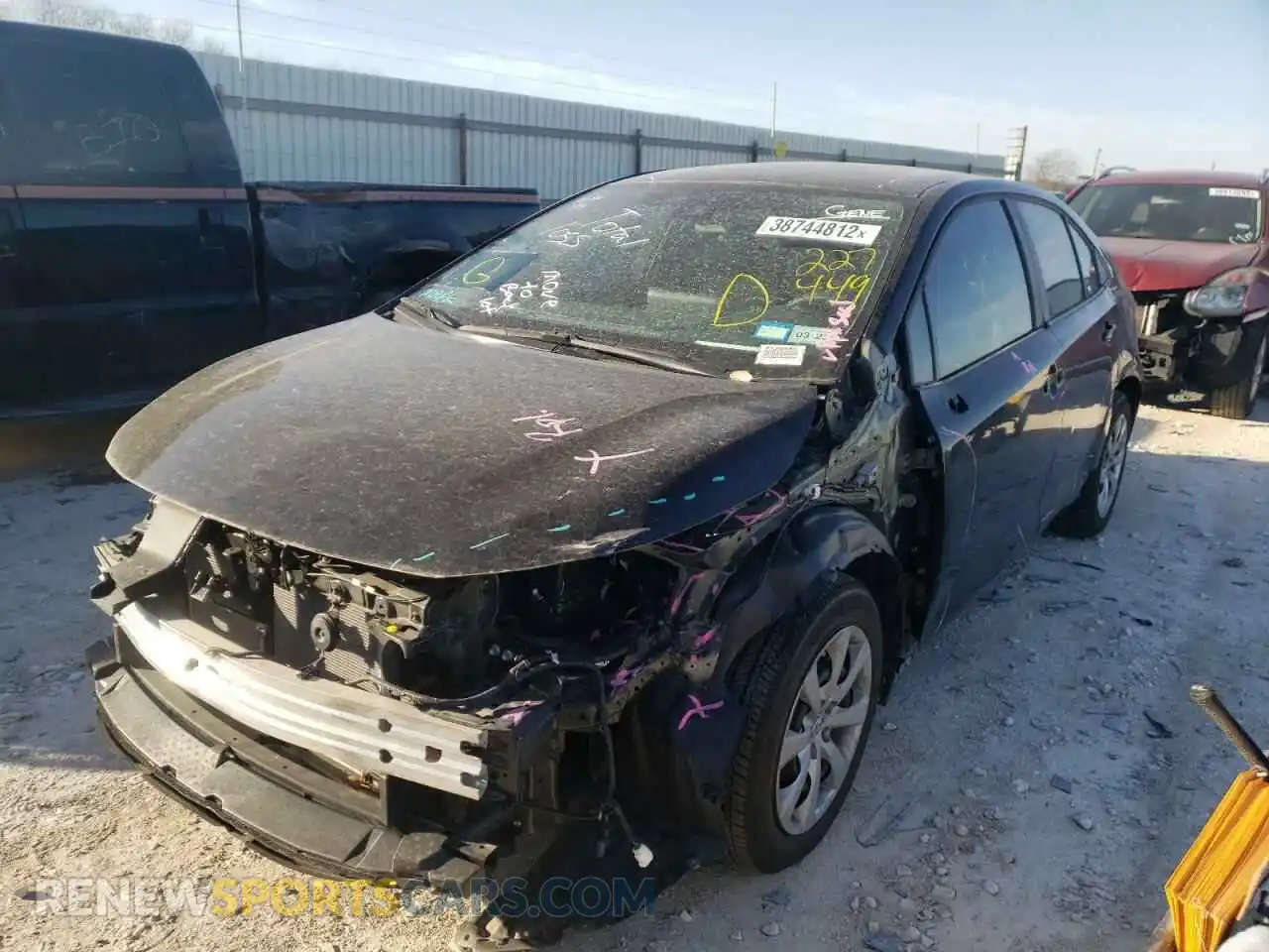 2 Photograph of a damaged car 5YFEPMAE8MP227449 TOYOTA COROLLA 2021