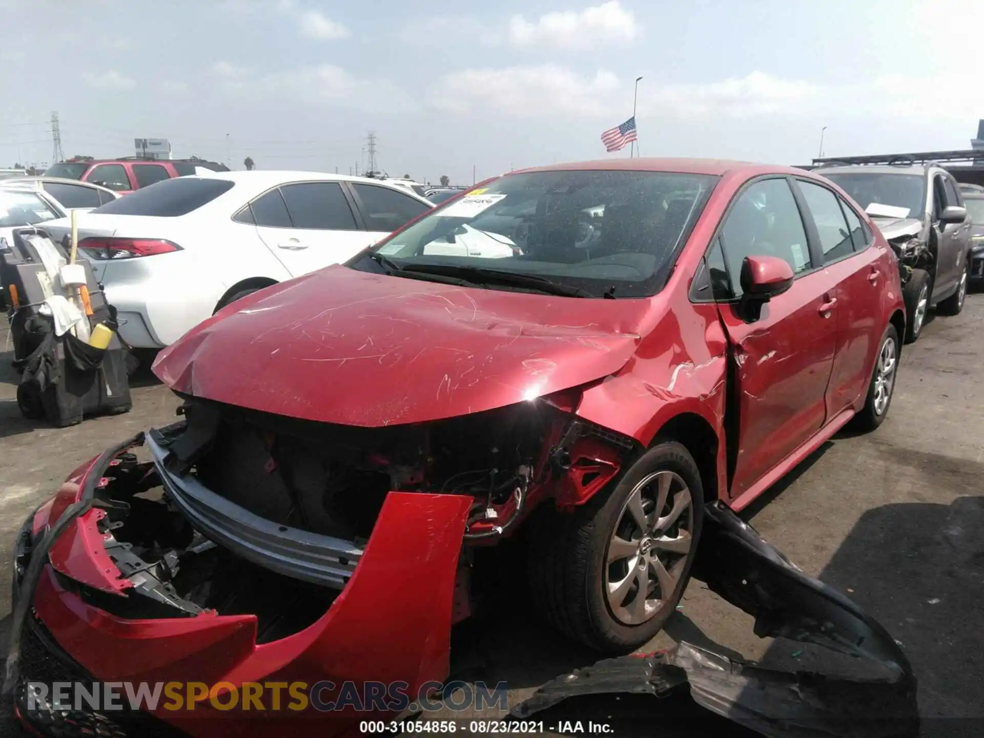 2 Photograph of a damaged car 5YFEPMAE8MP255512 TOYOTA COROLLA 2021