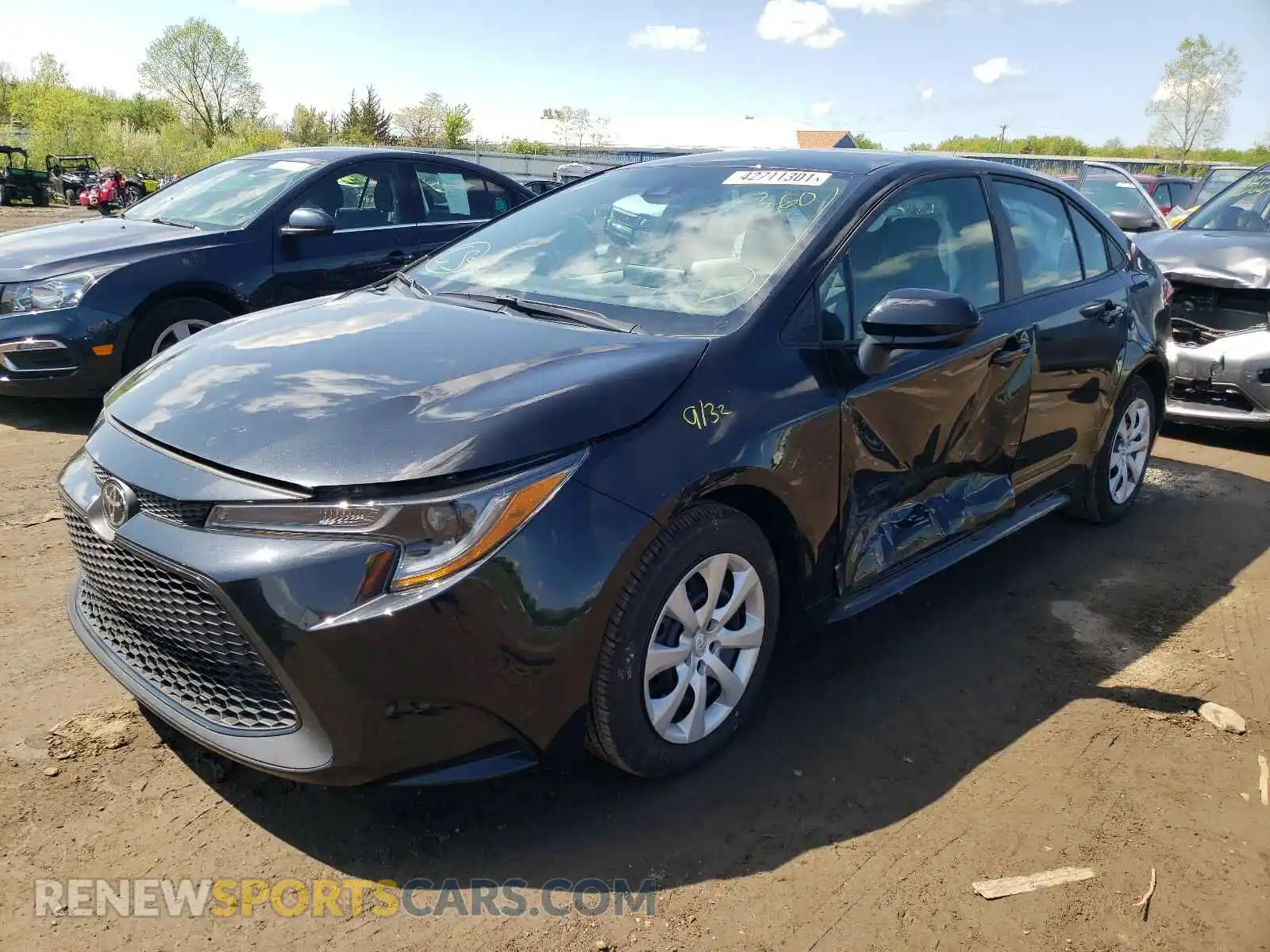 2 Photograph of a damaged car 5YFEPMAE9MP160182 TOYOTA COROLLA 2021