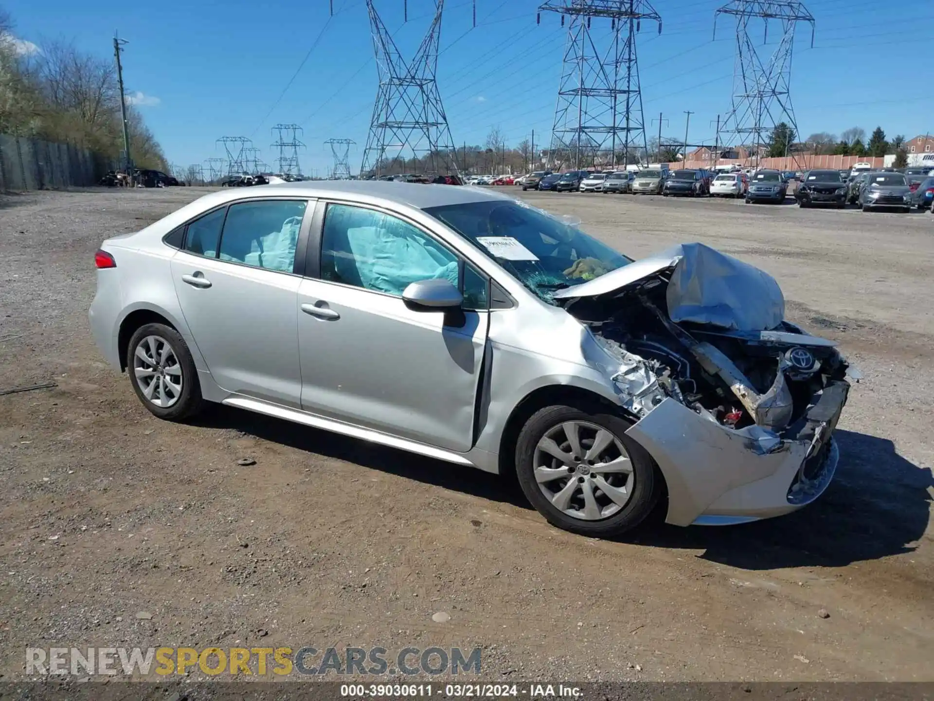 1 fotografías del automóvil dañado 5YFEPMAE9MP168069 TOYOTA COROLLA 2021
