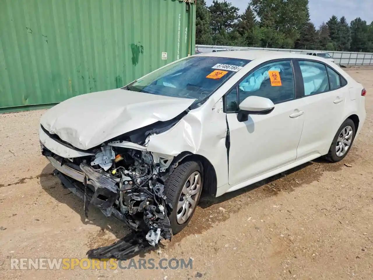 1 Photograph of a damaged car 5YFEPMAE9MP172008 TOYOTA COROLLA 2021