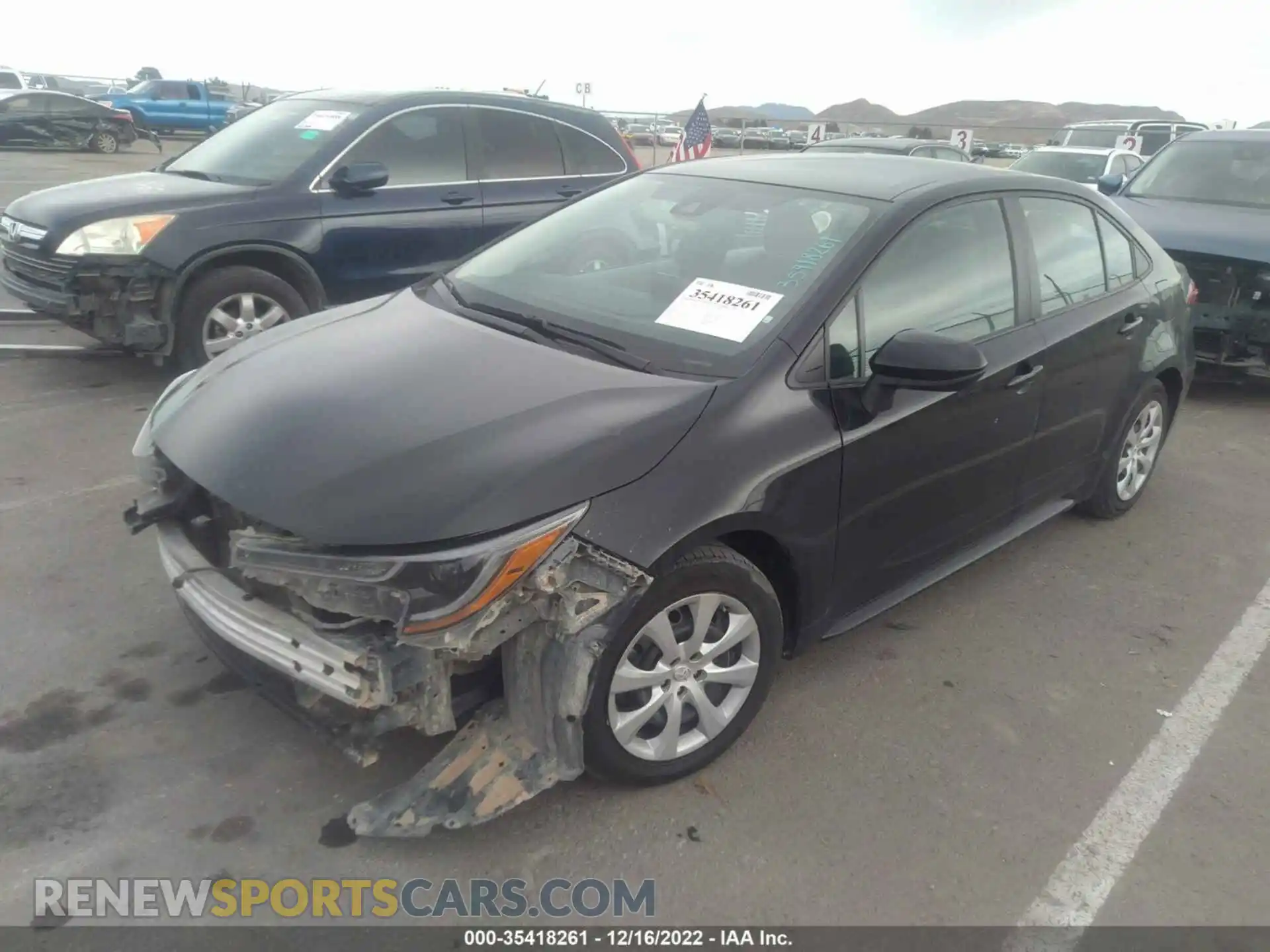 2 Photograph of a damaged car 5YFEPMAE9MP190394 TOYOTA COROLLA 2021
