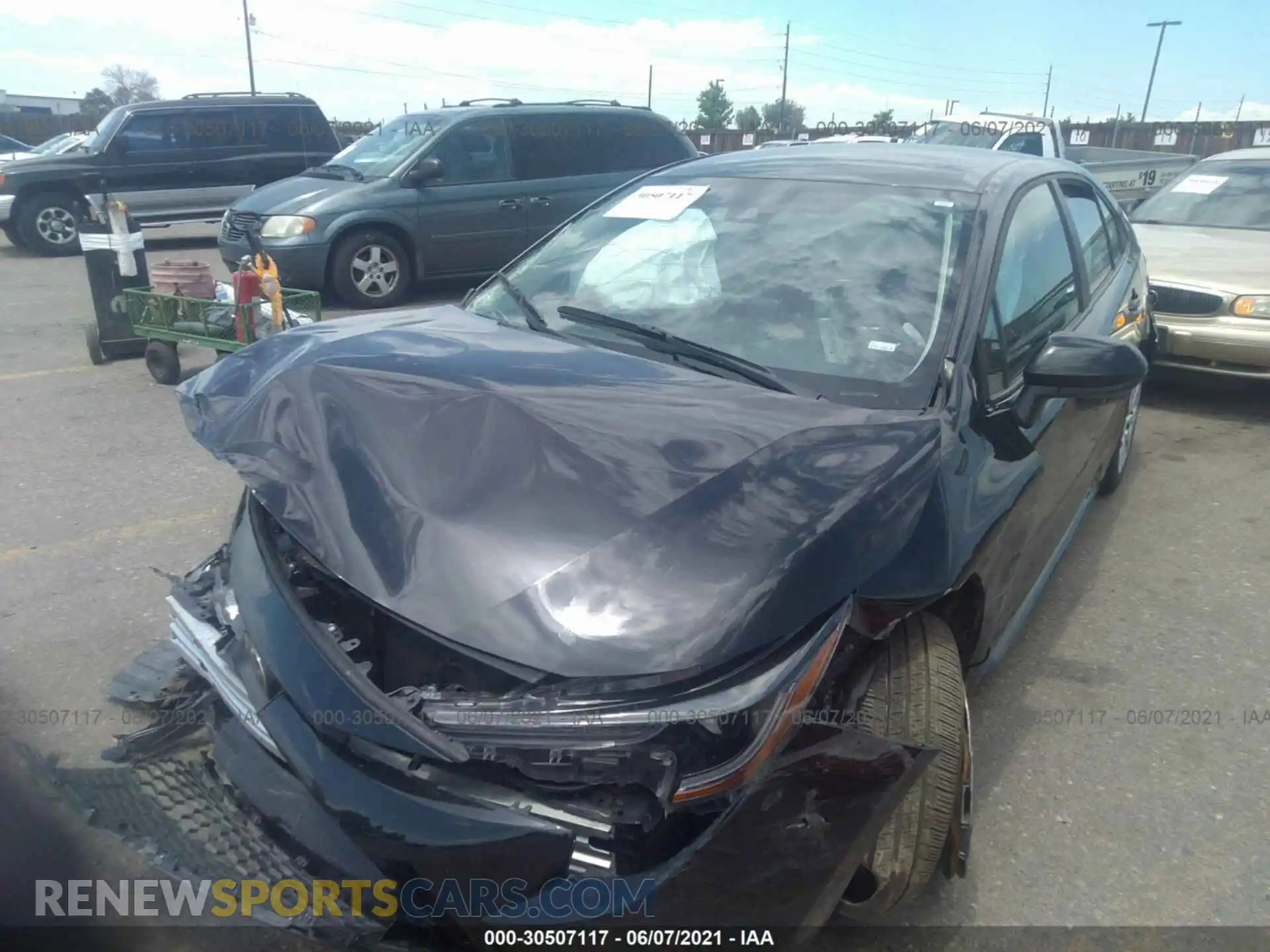 2 Photograph of a damaged car 5YFEPMAE9MP194039 TOYOTA COROLLA 2021