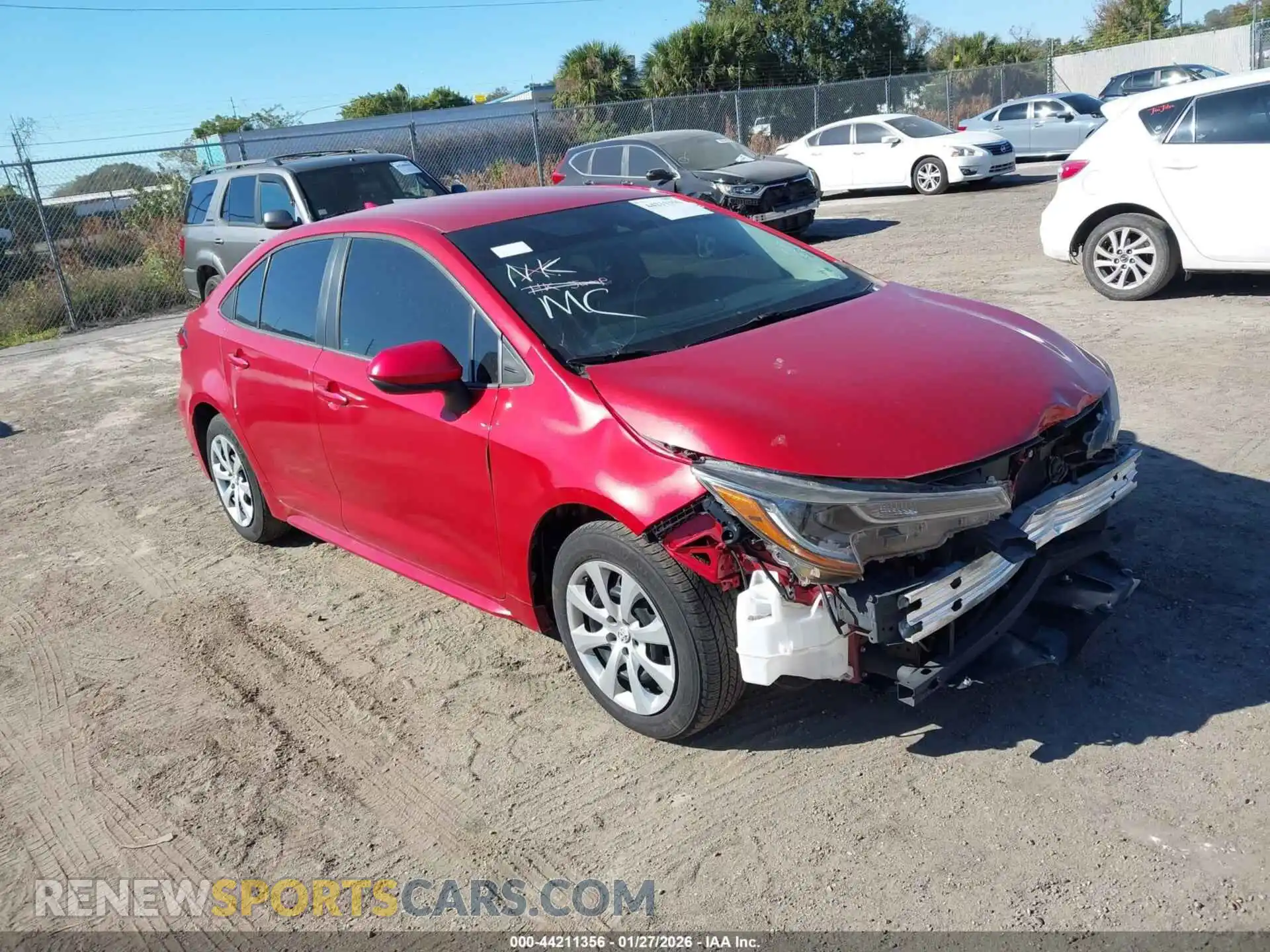 1 fotografías del automóvil dañado 5YFEPMAE9MP194591 TOYOTA COROLLA 2021