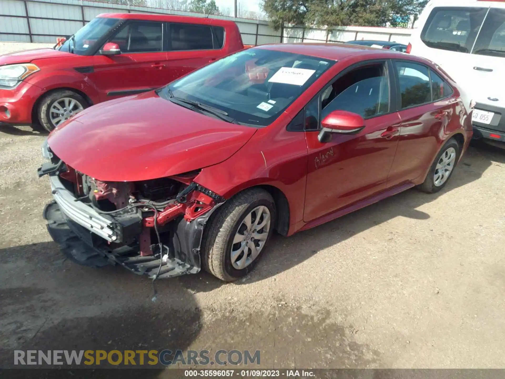2 Photograph of a damaged car 5YFEPMAE9MP214810 TOYOTA COROLLA 2021