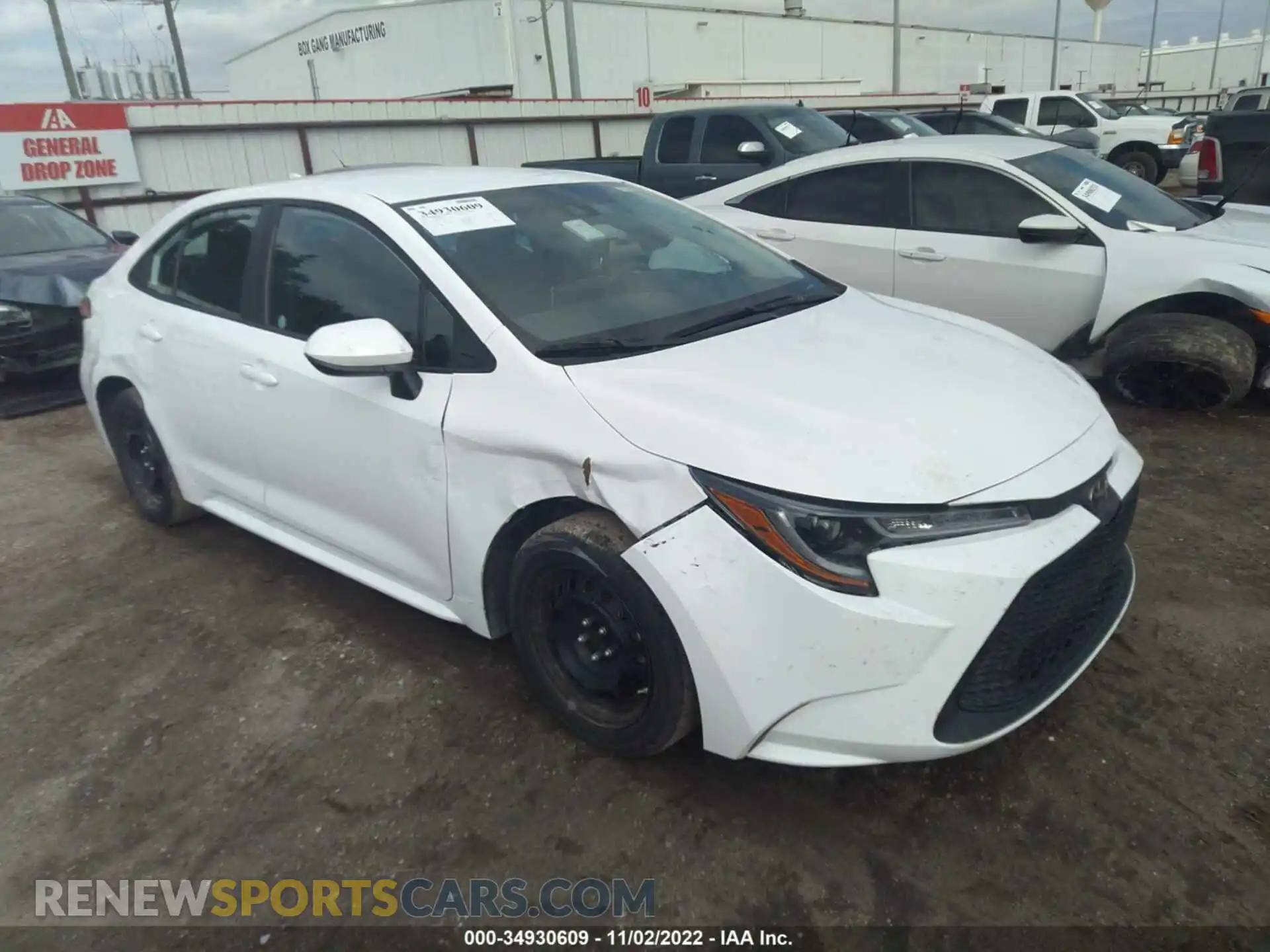 1 fotografías del automóvil dañado 5YFEPMAE9MP219246 TOYOTA COROLLA 2021