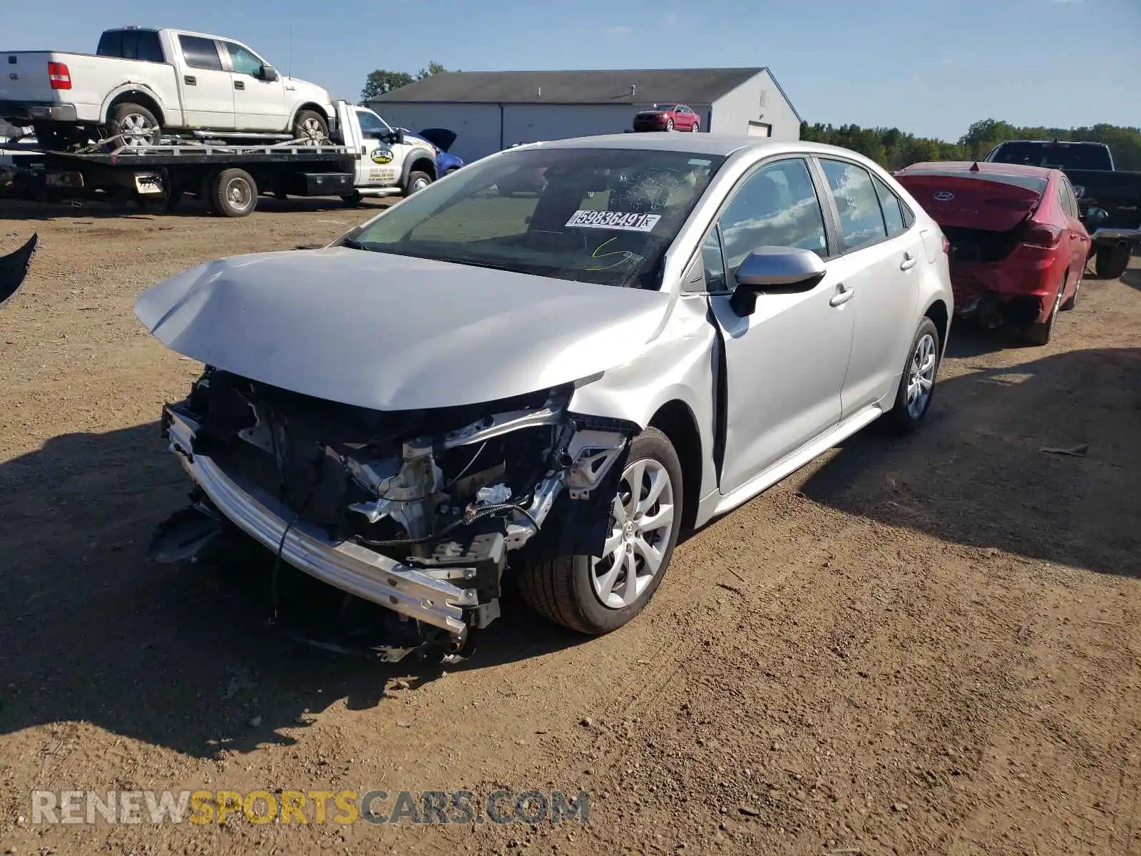 2 Photograph of a damaged car 5YFEPMAE9MP220042 TOYOTA COROLLA 2021