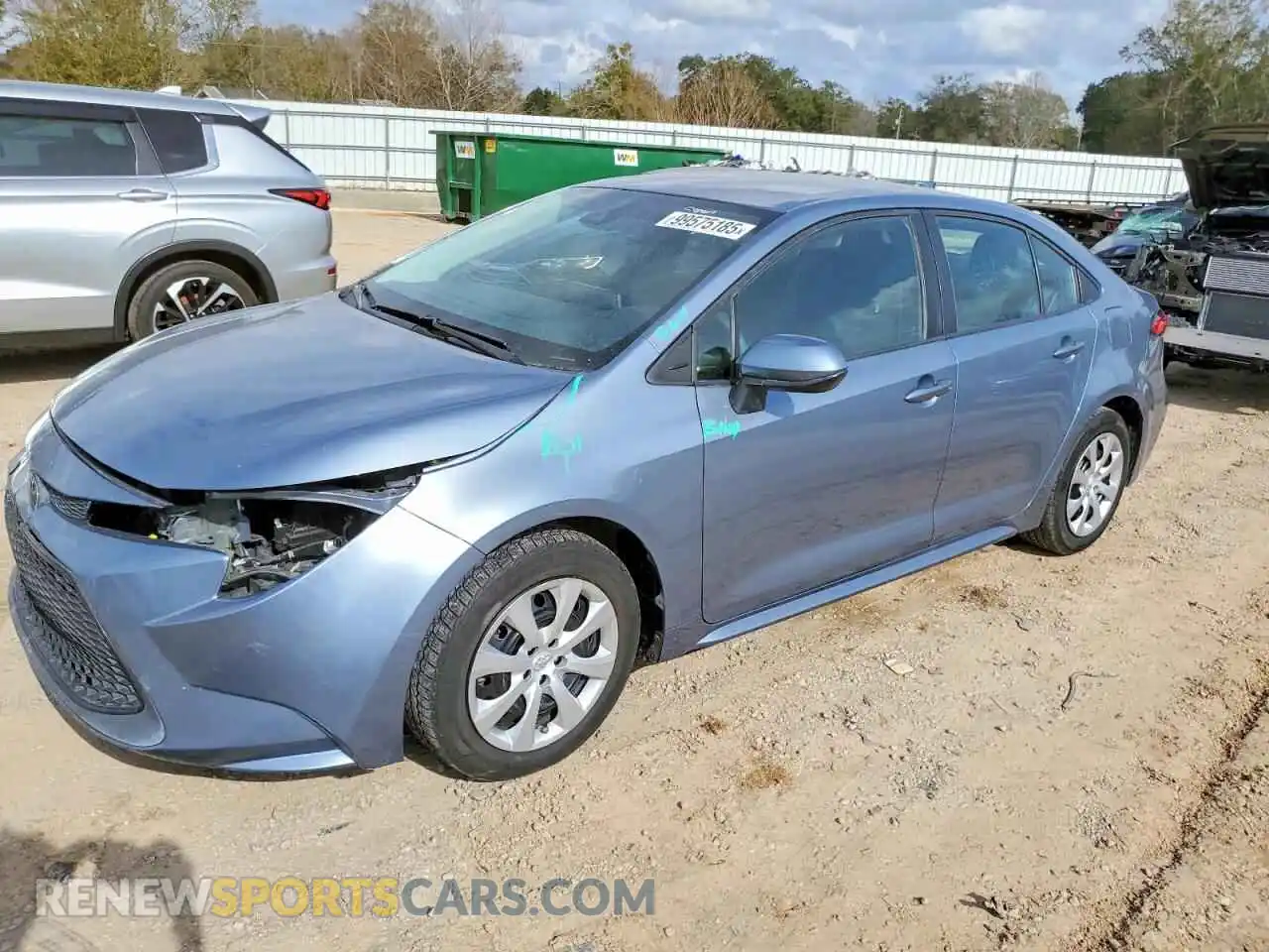 1 Photograph of a damaged car 5YFEPMAE9MP222020 TOYOTA COROLLA 2021