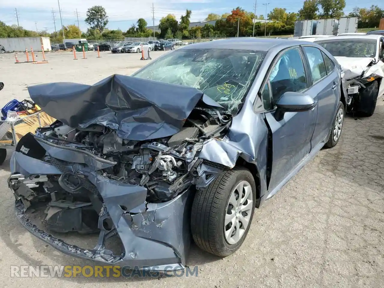 2 Photograph of a damaged car 5YFEPMAE9MP241747 TOYOTA COROLLA 2021