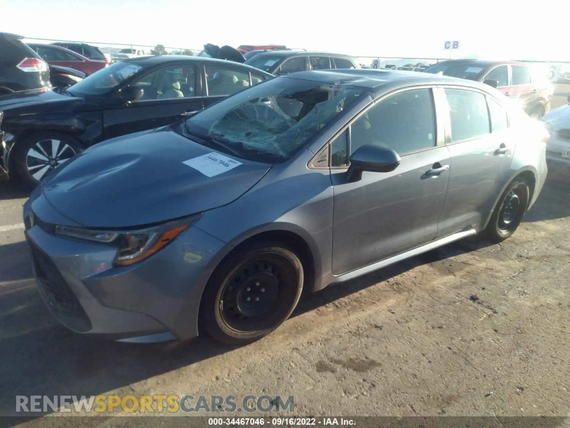 2 Photograph of a damaged car 5YFEPMAE9MP244793 TOYOTA COROLLA 2021