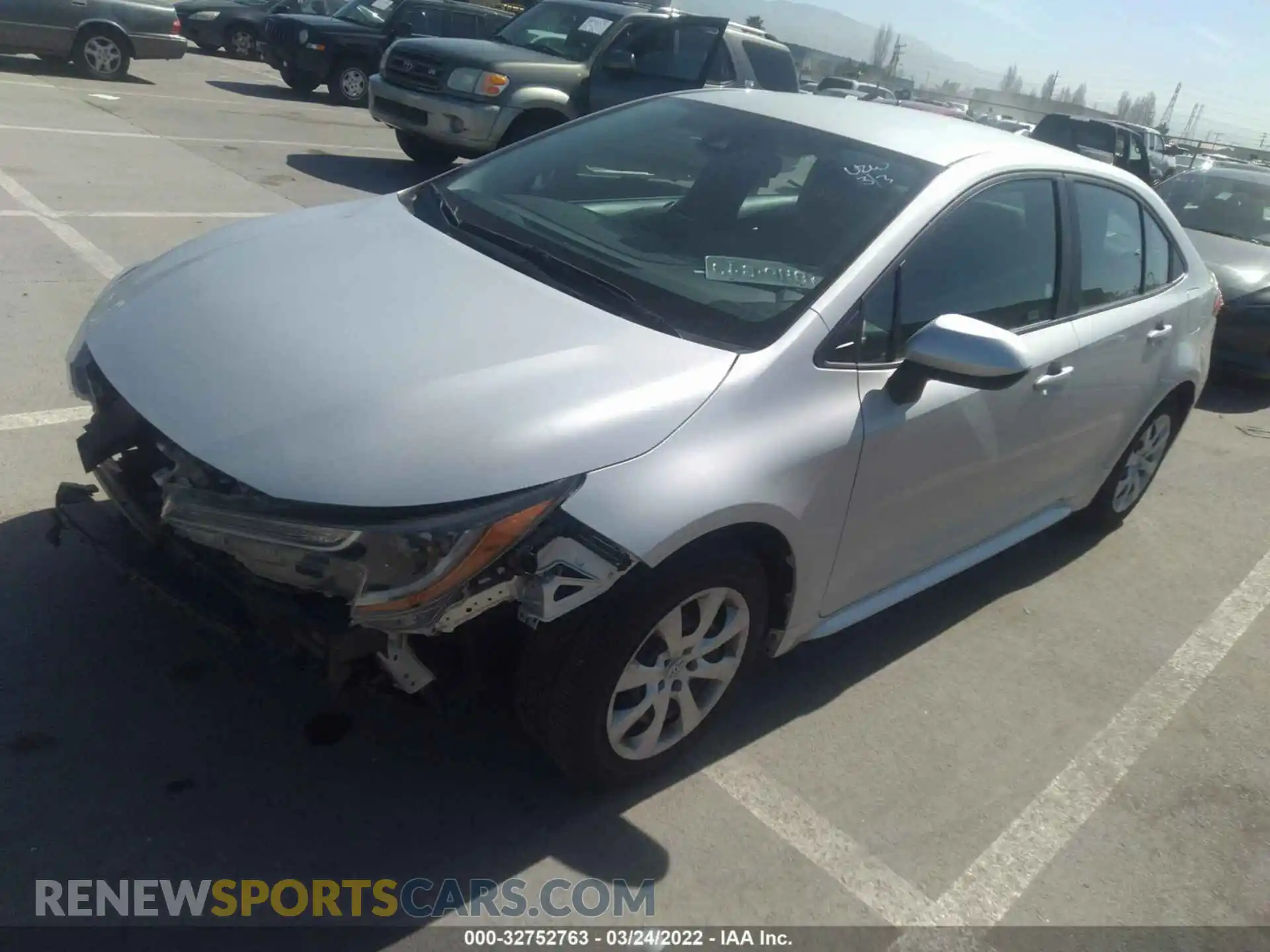 2 Photograph of a damaged car 5YFEPMAE9MP246785 TOYOTA COROLLA 2021