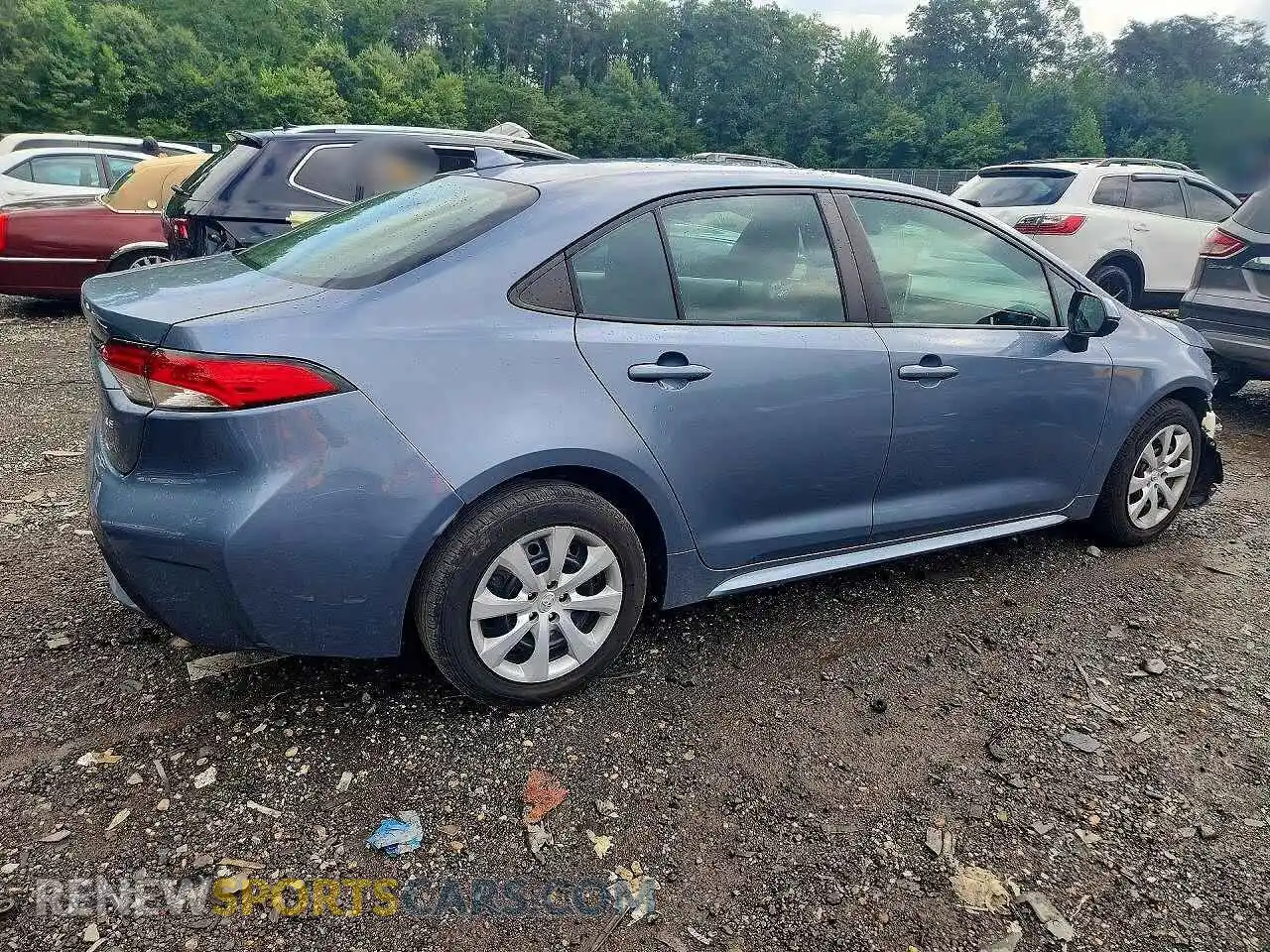 3 fotografías del automóvil dañado 5YFEPMAE9MP258743 TOYOTA COROLLA 2021