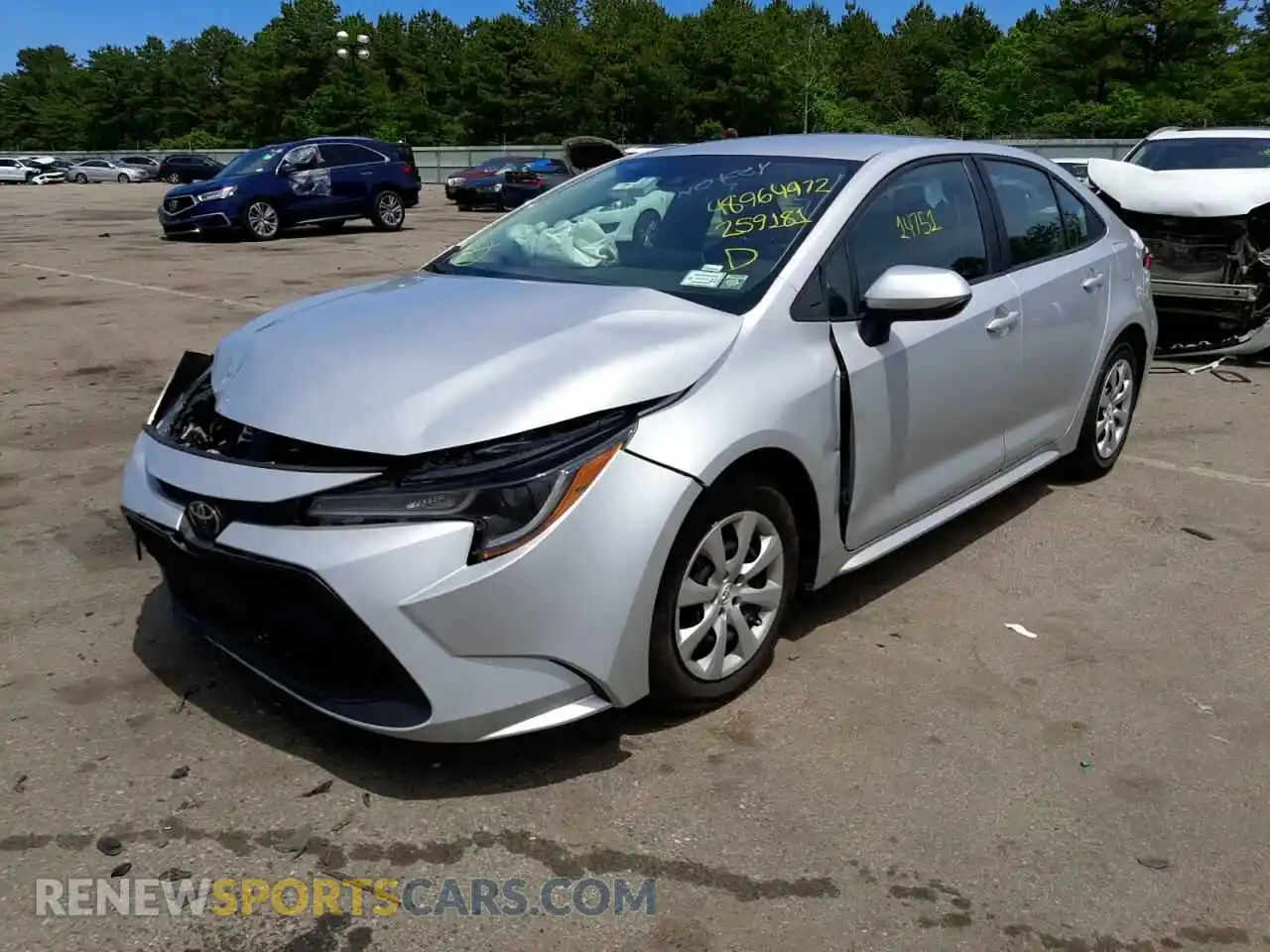 2 Photograph of a damaged car 5YFEPMAE9MP259181 TOYOTA COROLLA 2021