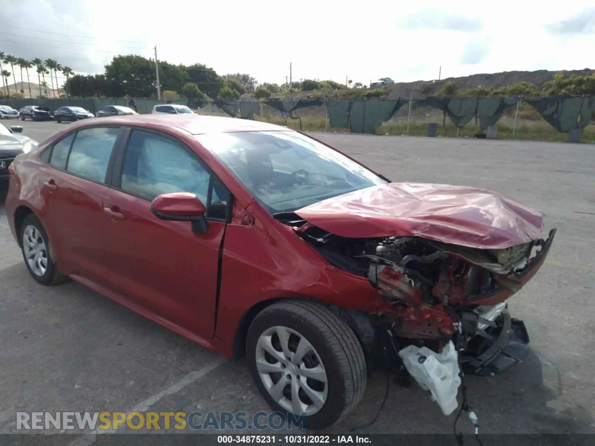 1 Photograph of a damaged car 5YFEPMAE9MP261285 TOYOTA COROLLA 2021