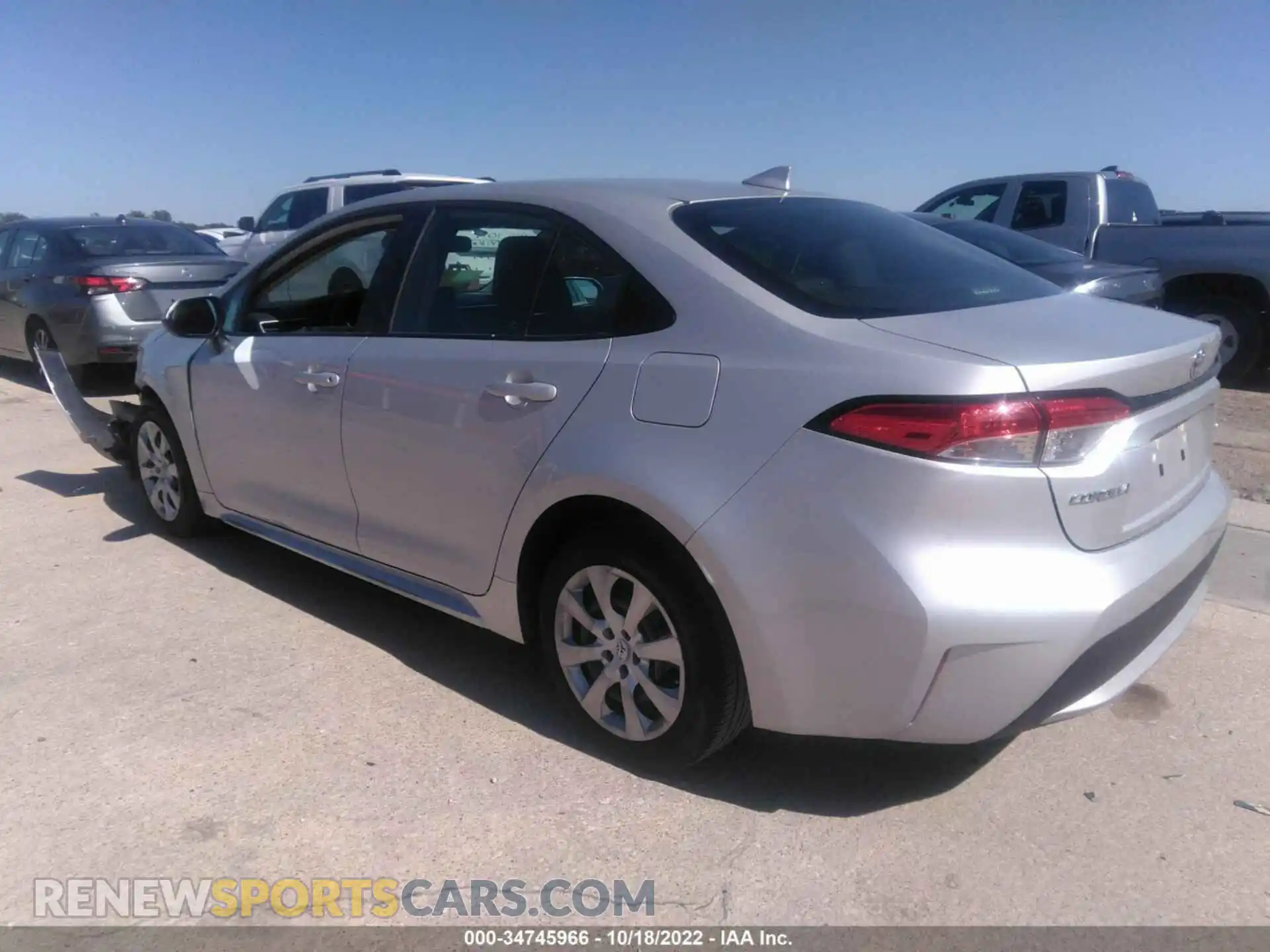 3 fotografías del automóvil dañado 5YFEPMAEXMP180361 TOYOTA COROLLA 2021