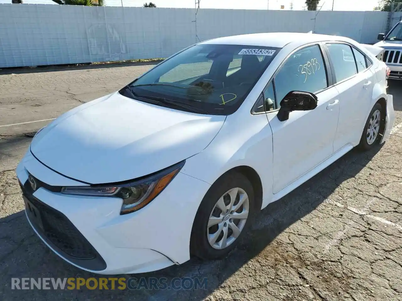 2 Photograph of a damaged car 5YFEPMAEXMP205663 TOYOTA COROLLA 2021