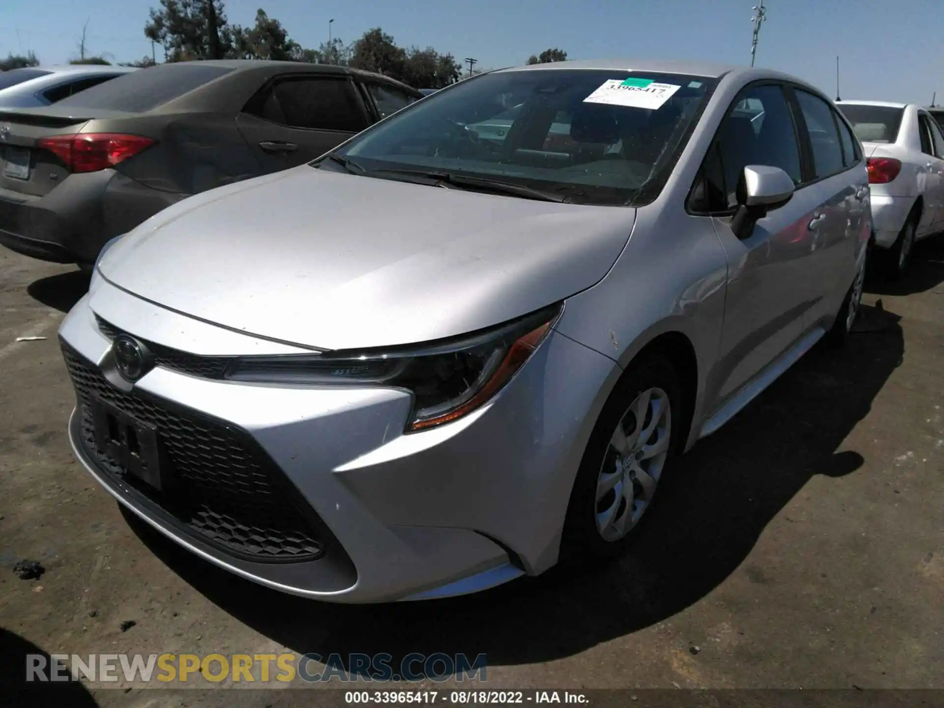 2 fotografías del automóvil dañado 5YFEPMAEXMP214606 TOYOTA COROLLA 2021