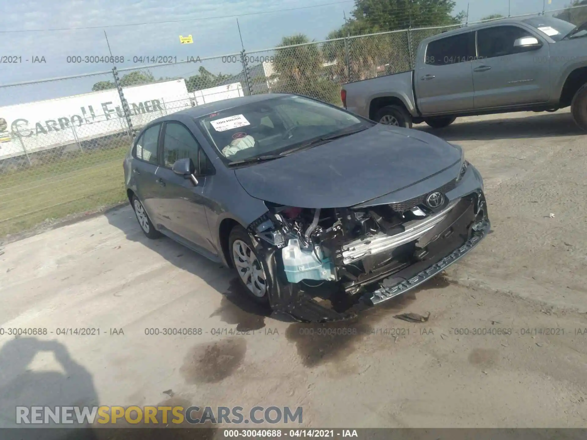 1 Photograph of a damaged car 5YFEPMAEXMP223337 TOYOTA COROLLA 2021