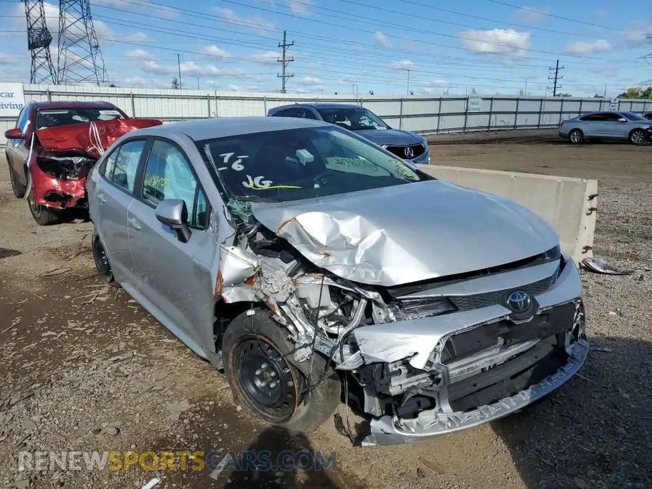 1 fotografías del automóvil dañado 5YFEPMAEXMP229901 TOYOTA COROLLA 2021
