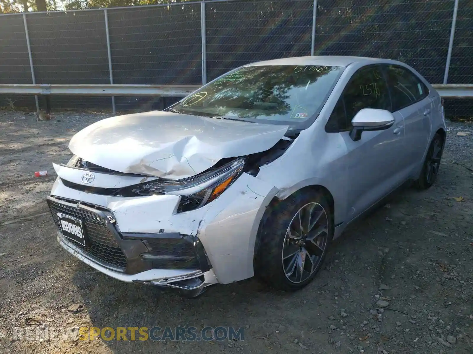 2 Photograph of a damaged car 5YFS4MCE1MP060618 TOYOTA COROLLA 2021