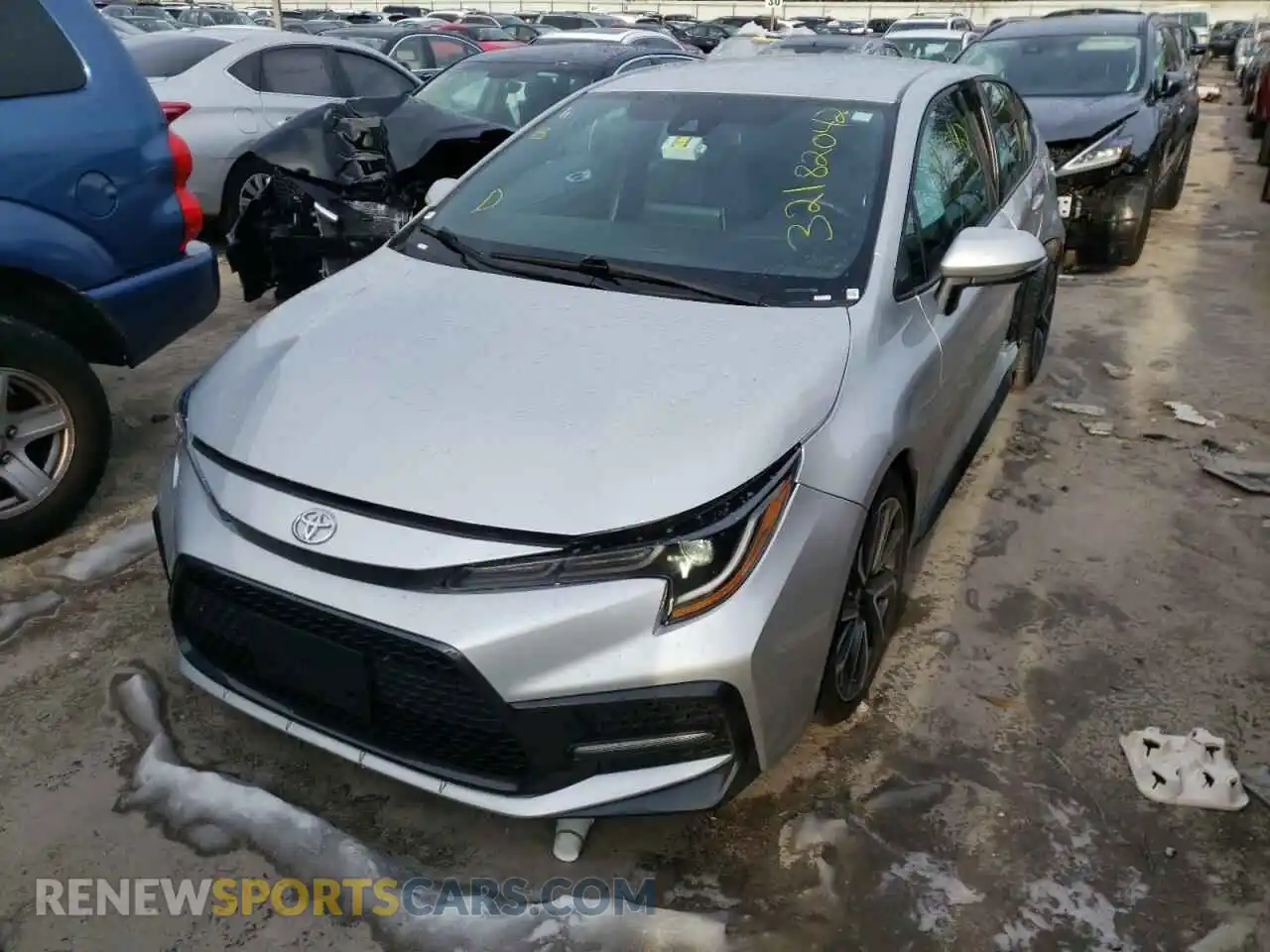 2 Photograph of a damaged car 5YFS4MCE1MP062076 TOYOTA COROLLA 2021