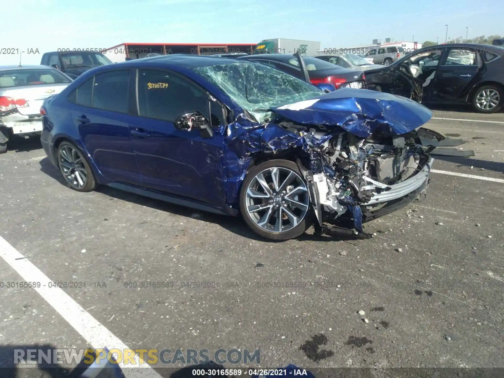 1 Photograph of a damaged car 5YFS4MCE1MP066418 TOYOTA COROLLA 2021