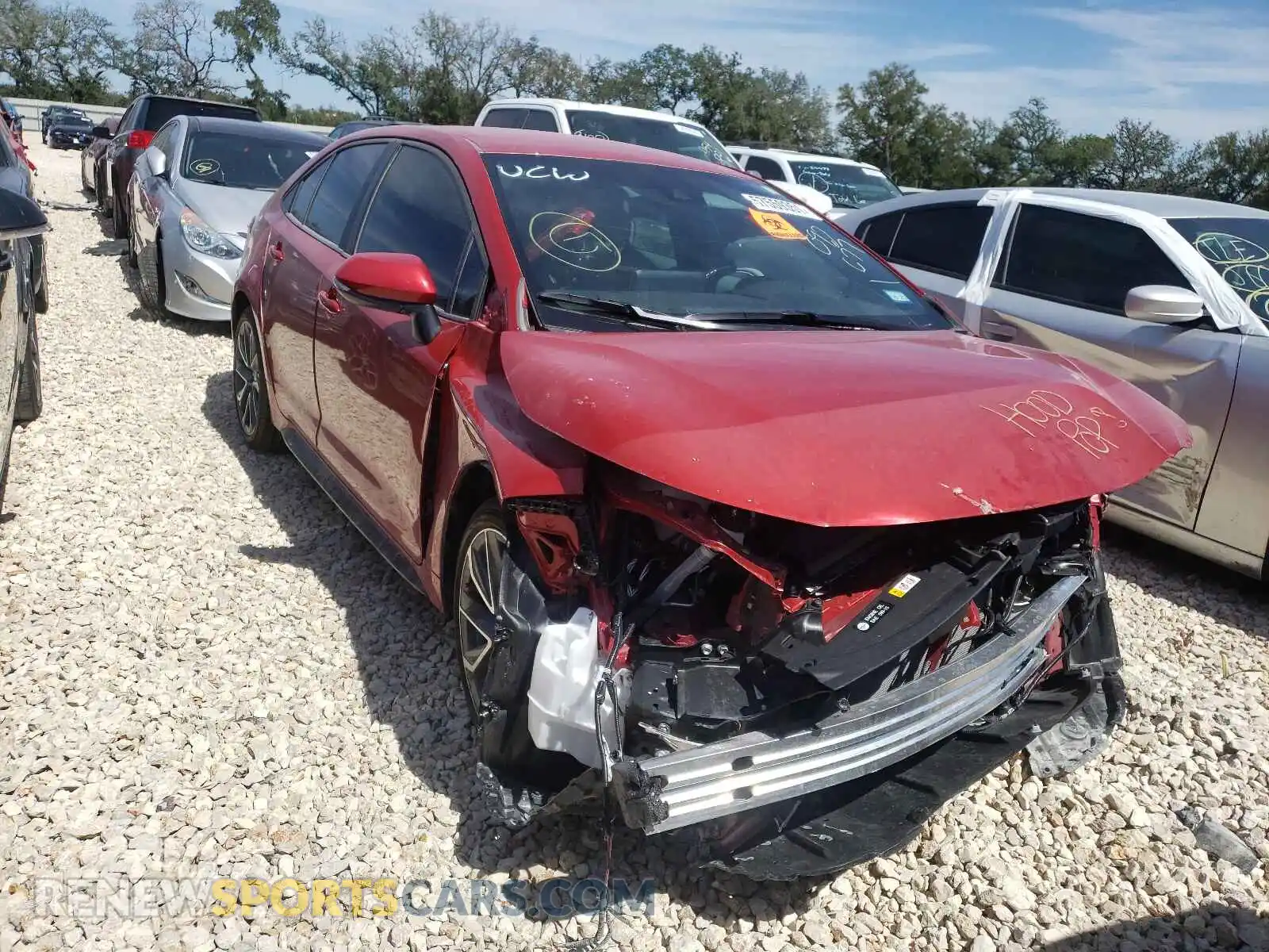 1 Photograph of a damaged car 5YFS4MCE1MP092677 TOYOTA COROLLA 2021