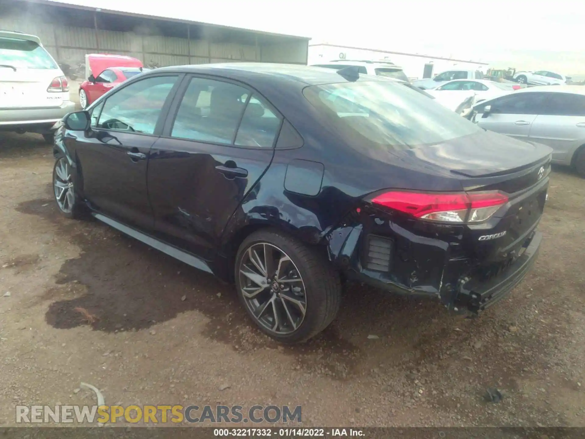 3 fotografías del automóvil dañado 5YFS4MCE1MP097183 TOYOTA COROLLA 2021