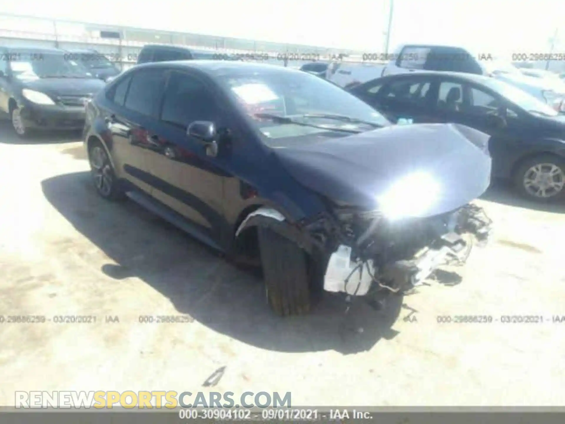 1 Photograph of a damaged car 5YFS4MCE5MP071525 TOYOTA COROLLA 2021