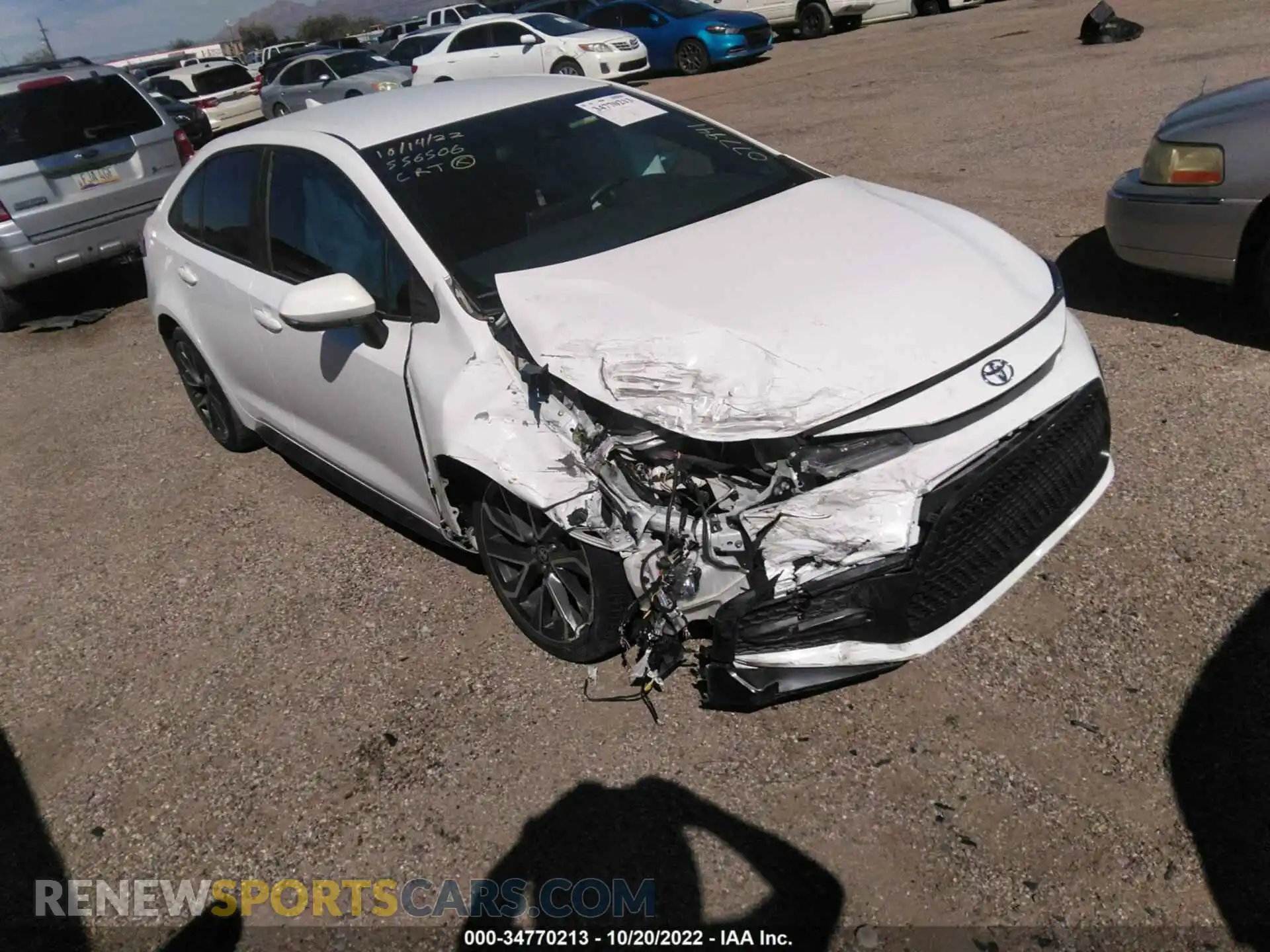 1 Photograph of a damaged car 5YFS4MCE5MP077941 TOYOTA COROLLA 2021