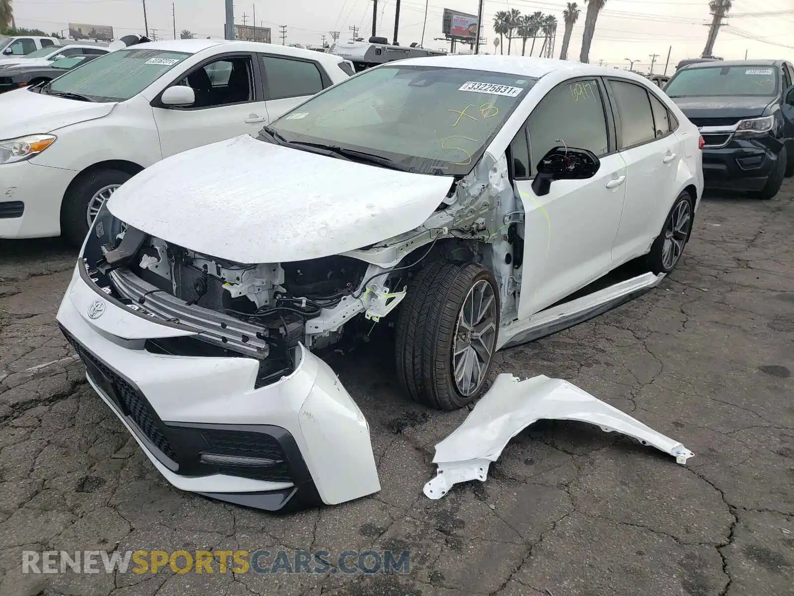 2 Photograph of a damaged car 5YFS4MCE6MP064180 TOYOTA COROLLA 2021