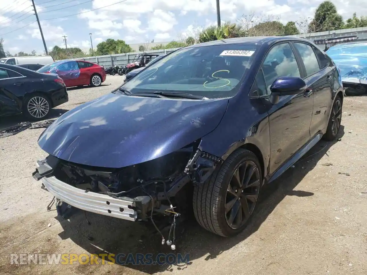 2 Photograph of a damaged car 5YFS4MCE6MP087720 TOYOTA COROLLA 2021
