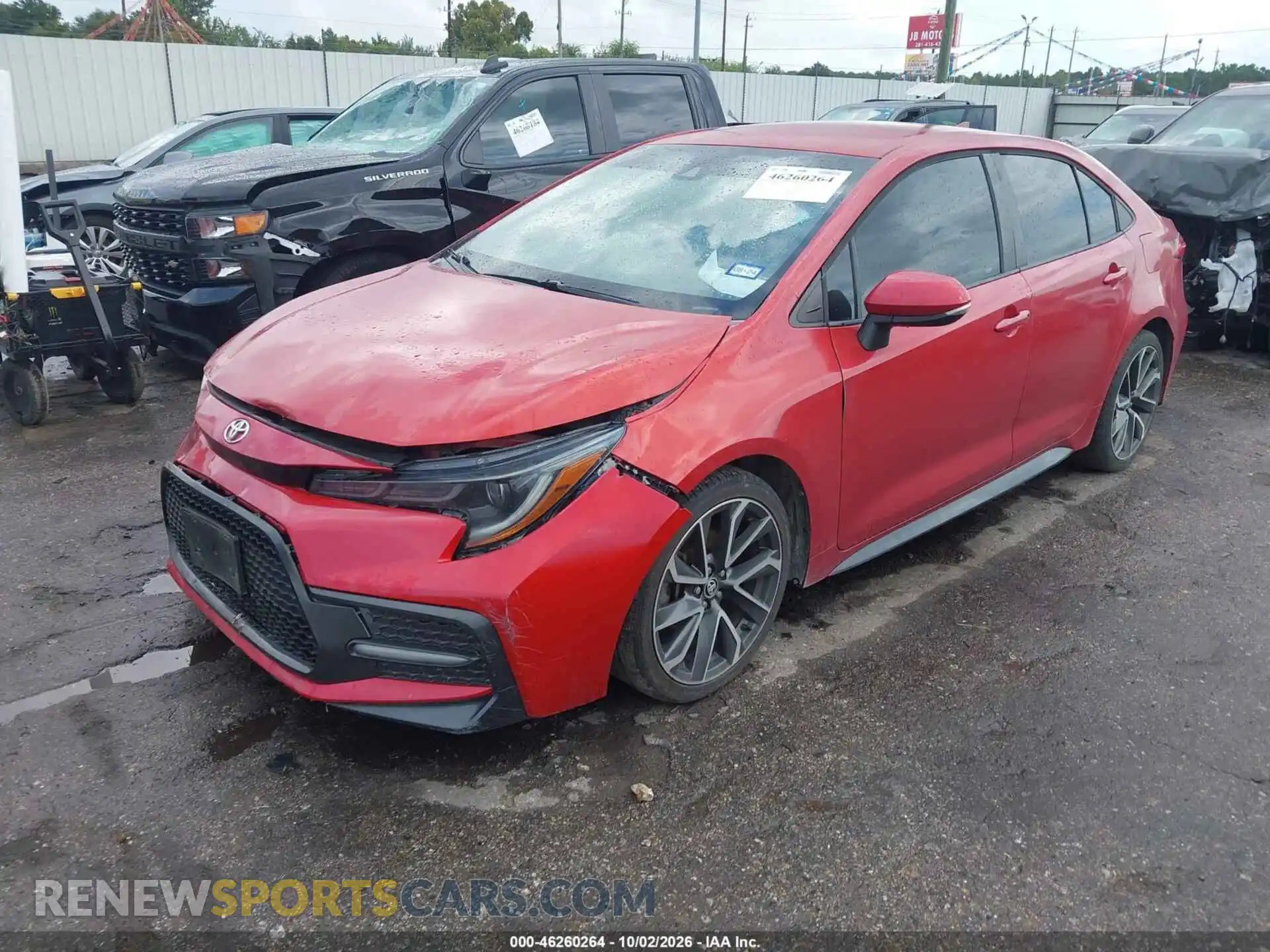 2 fotografías del automóvil dañado 5YFS4MCE7MP072076 TOYOTA COROLLA 2021