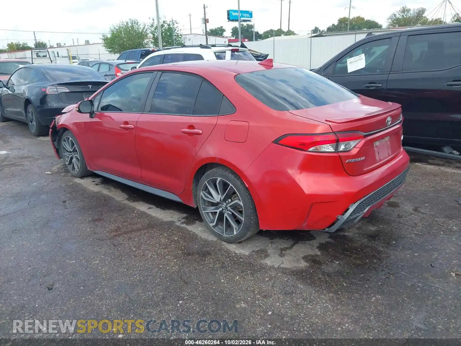 3 fotografías del automóvil dañado 5YFS4MCE7MP072076 TOYOTA COROLLA 2021